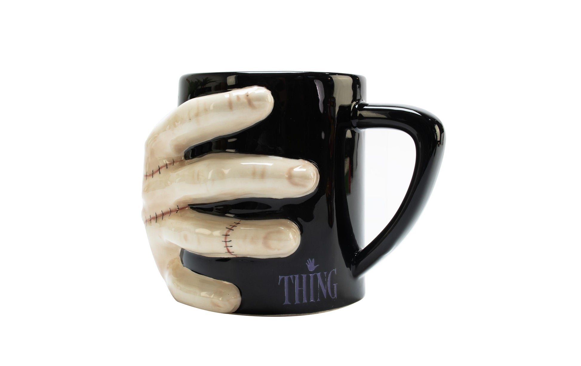 Thumbs Up Teetasse Wednesday – 330 ml, Keramik, Beige/Schwarz