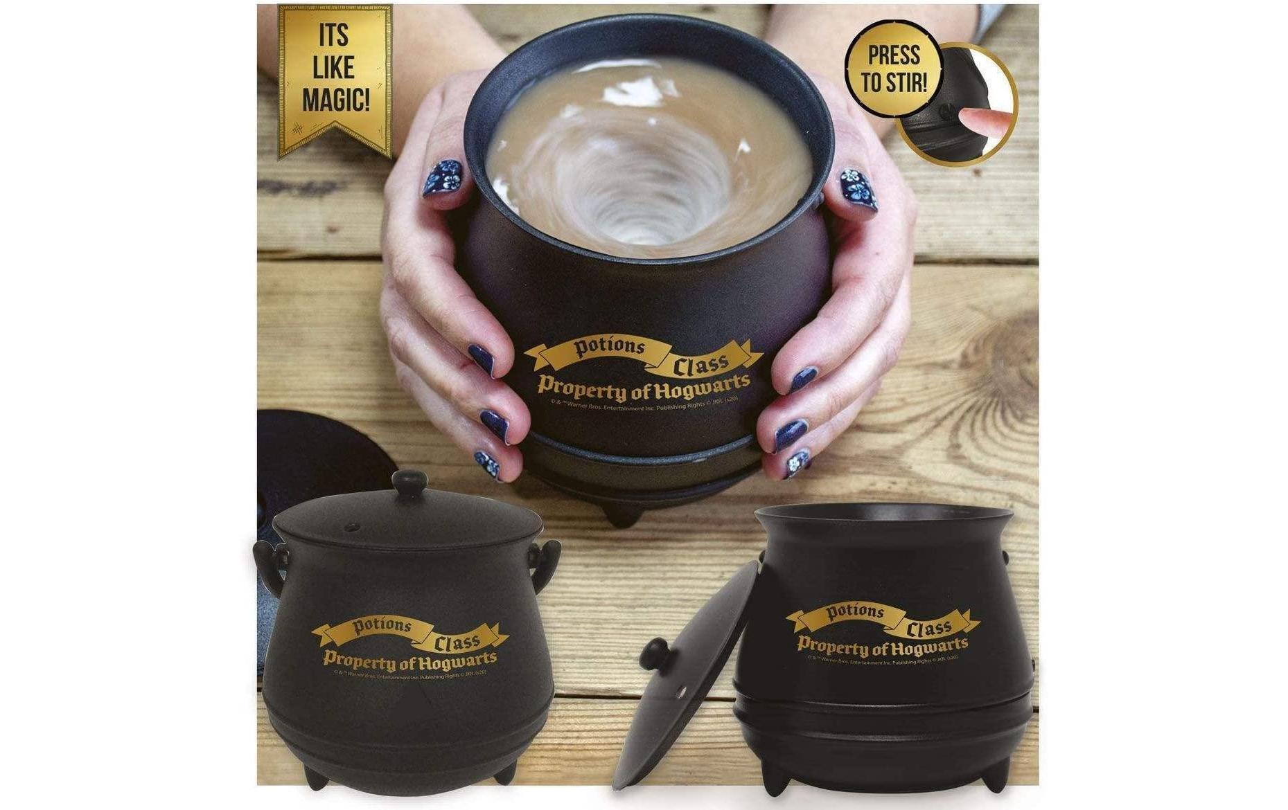 Thumbs Up Harry Potter Kaffeetasse – 350 ml, Kunststoff, Schwarz, mit Deckel