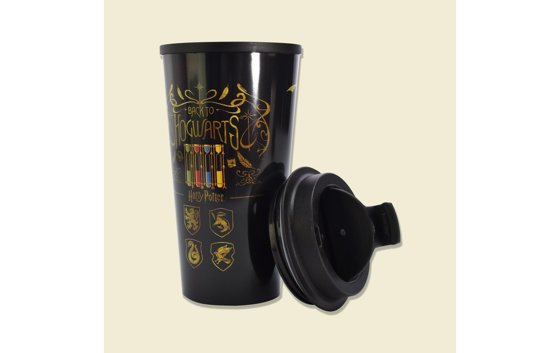 Thumbs Up Harry Potter Kaffeebecher – 450 ml, 9,0 × 6,3 × 18,4 cm, Keramik, mit Deckel (Flip-Top)