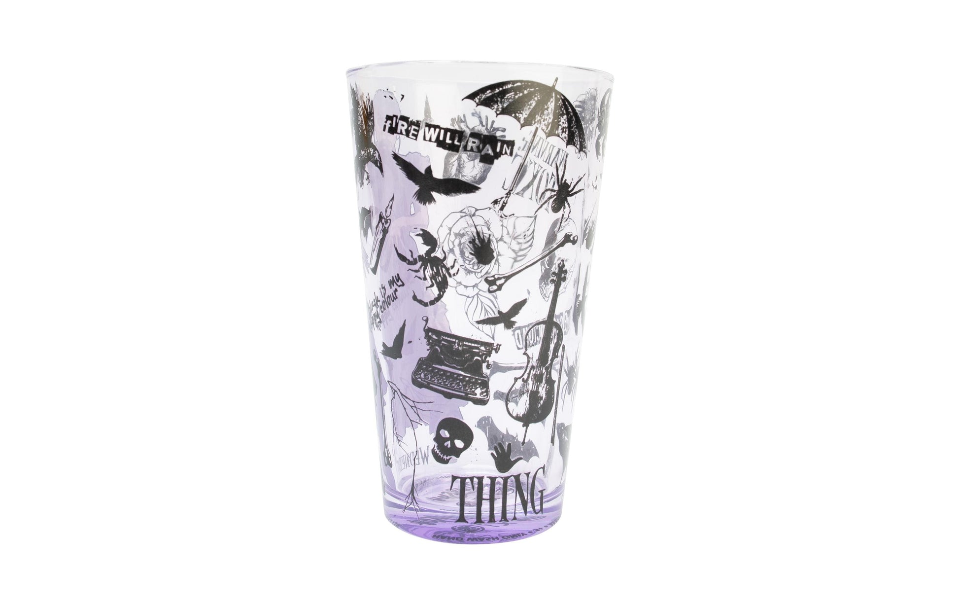 Thumbs Up Trinkglas Wednesday – 460 ml, Ø 8,7 cm, H 14,8 cm, Glas, Mehrfarbig
