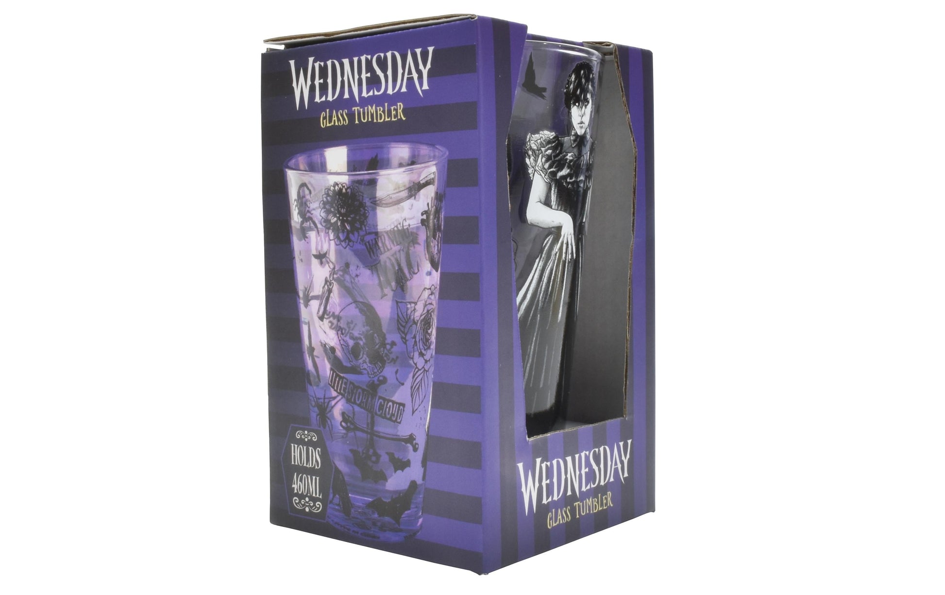 Thumbs Up Trinkglas Wednesday – 460 ml, Ø 8,7 cm, H 14,8 cm, Glas, Mehrfarbig