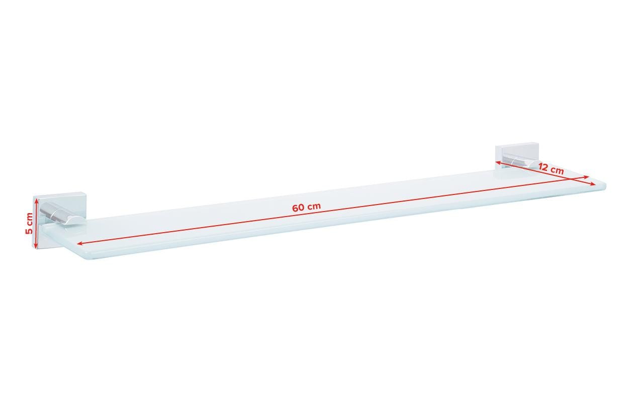 TESA Seifenhalter (Wand) – Glas, Kleben, 60×12×5 cm, Chrom