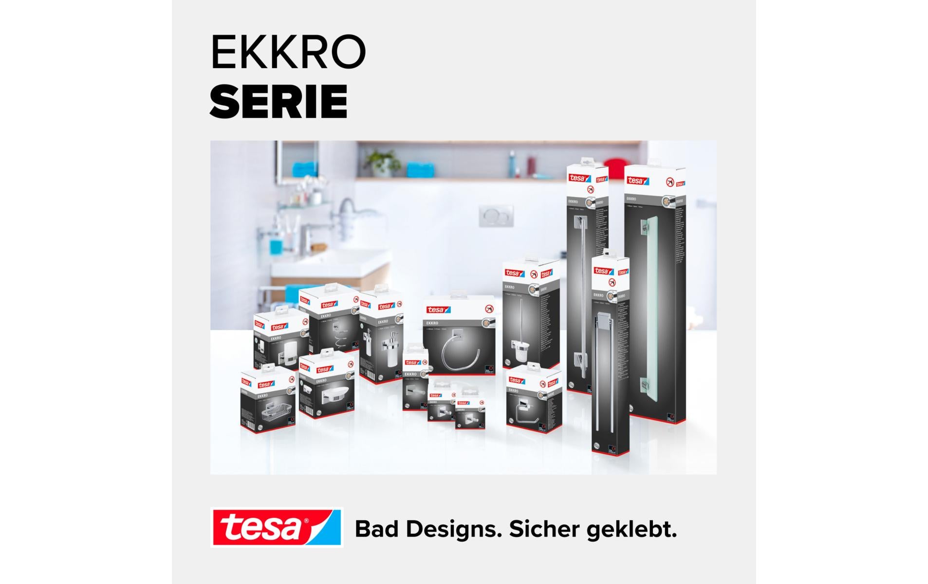 TESA Haken (Kleben) – Metall, Kleben, 5×6,3×5 cm, Edelstahl