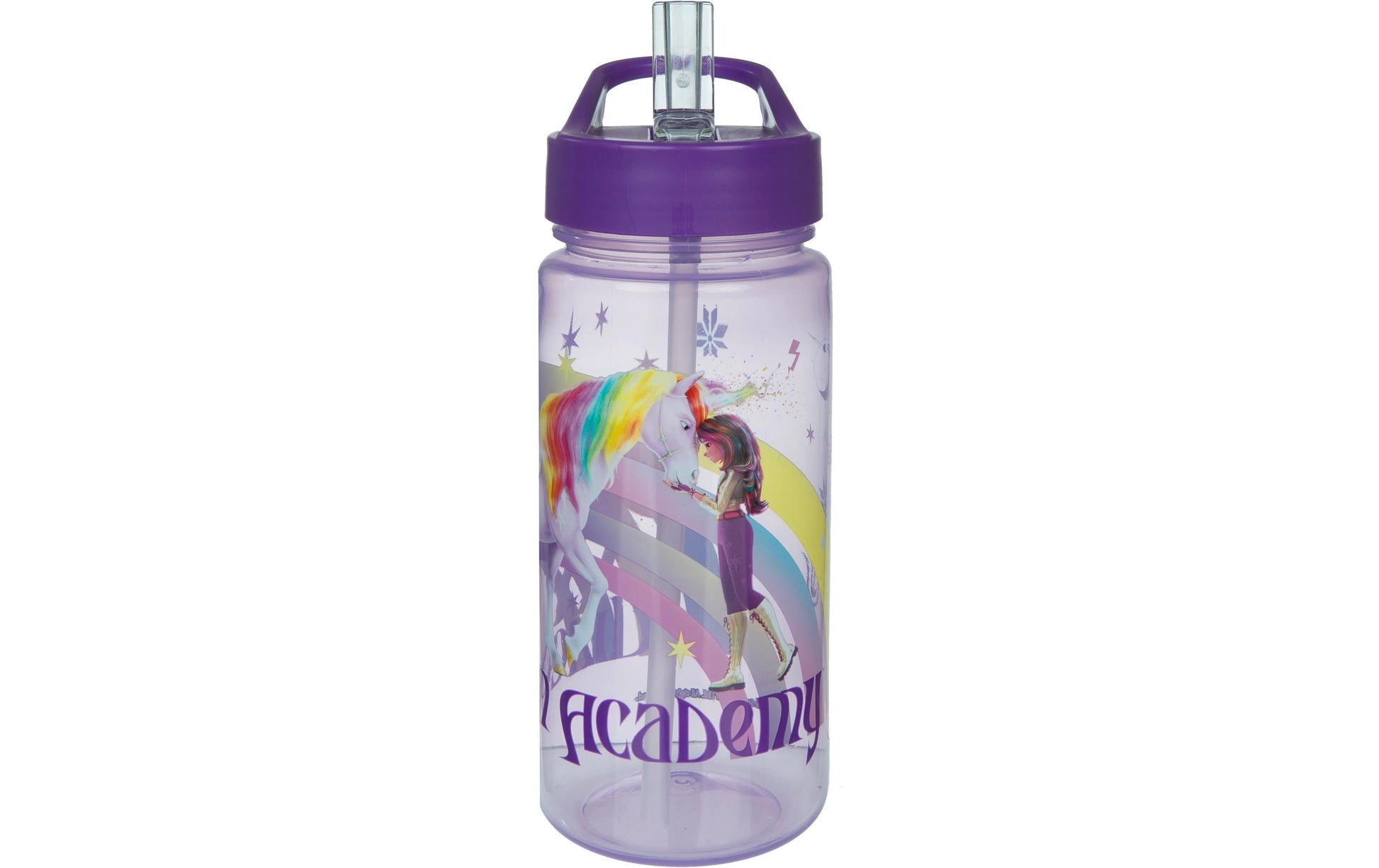 Scooli Kindertrinkflasche 500 ml – Kunststoff, Schraubdeckel, Unicorn Academy