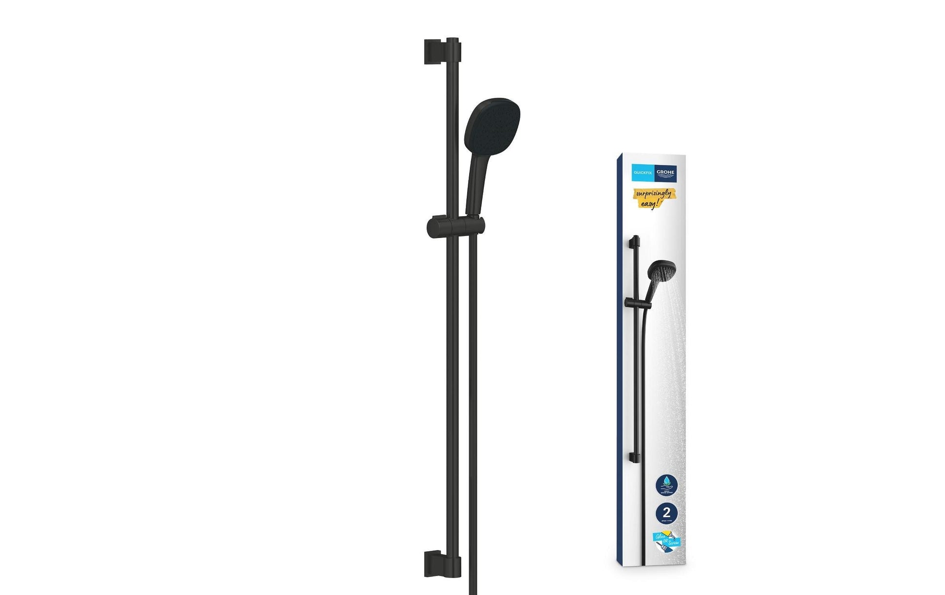 GROHE Vitalio Comfort 110 Brausestangenset – Wandmontiert, Schwarz