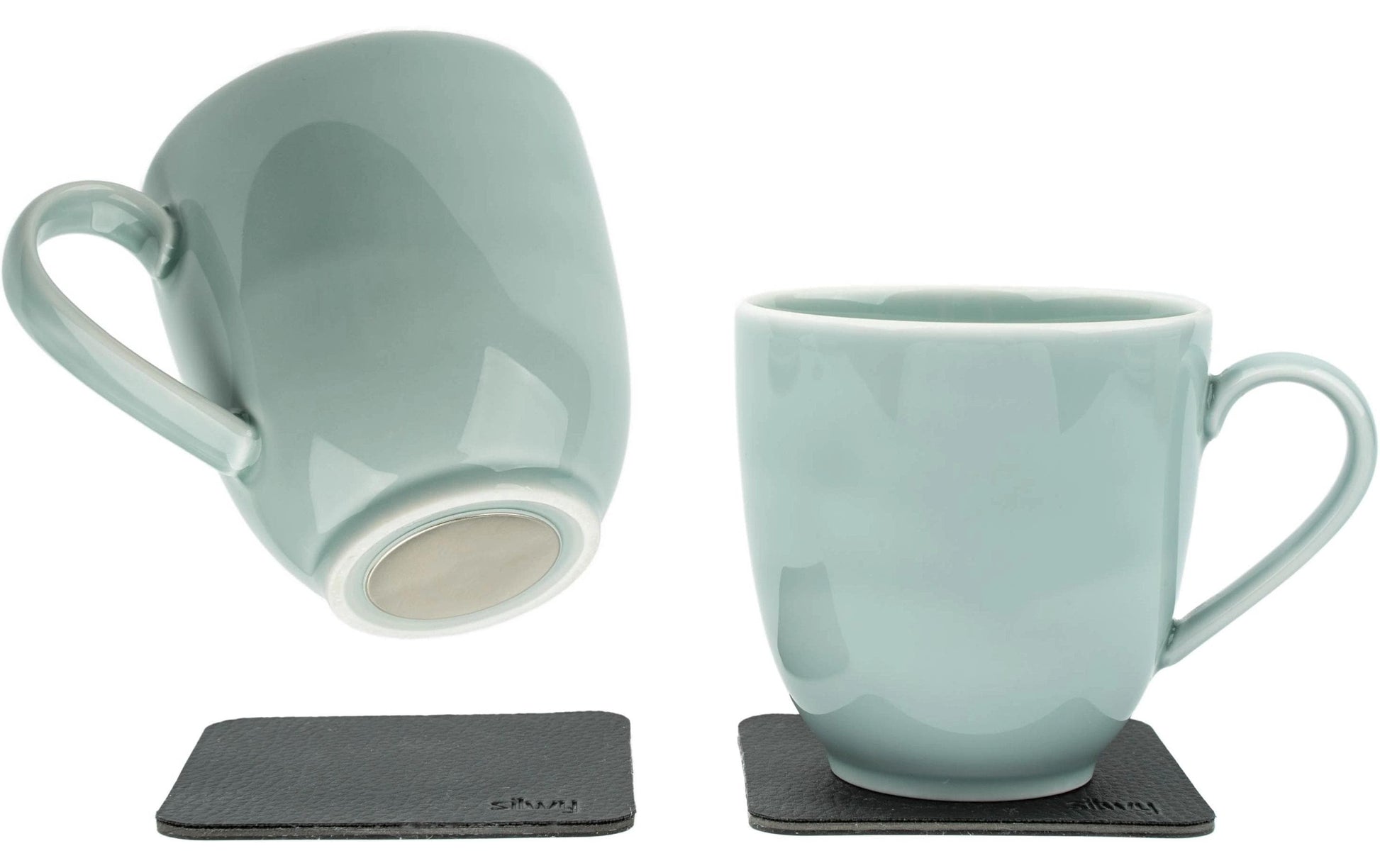 Silwy Tasse – Porzellan, hellblau, 2-teilig