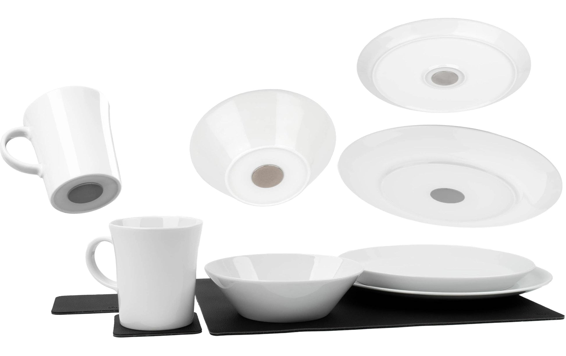 Silwy Geschirrset Classic – Porzellan, Weiss