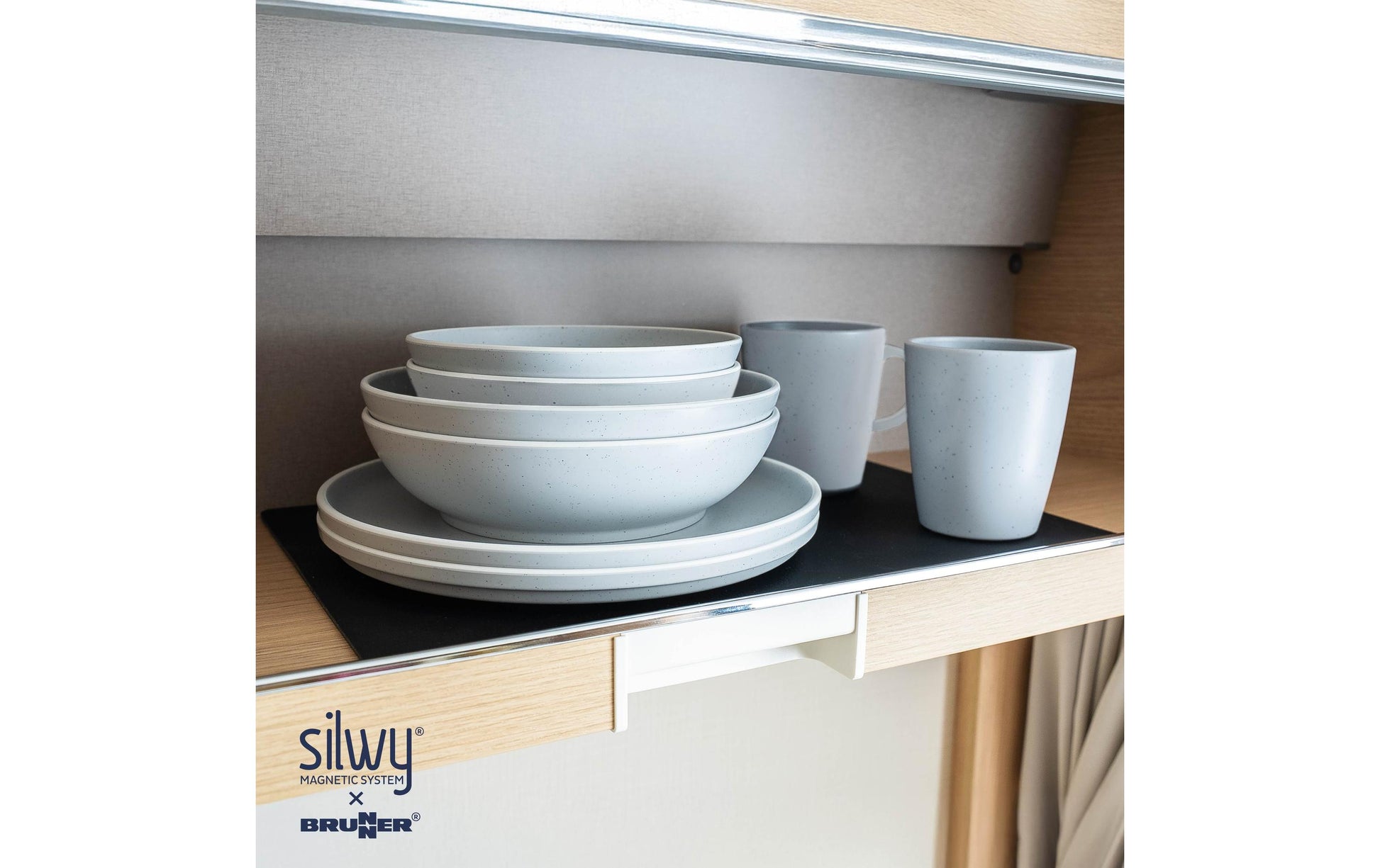 Silwy Dolomit Geschirrset – Kunststoff, Weiss