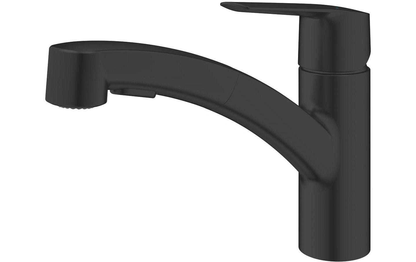 GROHE Start – Einhand-Spültischbatterie, Höhe 18,5 cm, ausziehbare Brause, matt schwarz