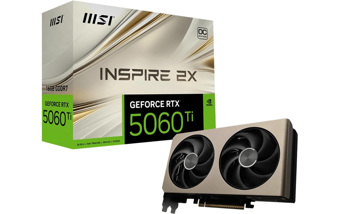 MSI GeForce RTX 5060 Ti 16G VENTUS 2X OC – PCIe Grafikkarte – 16 GB GDDR7, 3×DisplayPort, 1×HDMI, PCIe 5.0