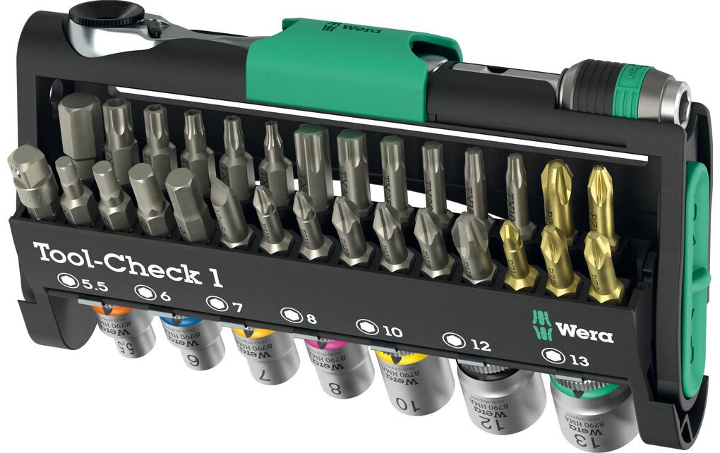 Wera Schrauberbit-Set, 38-teilig, mit Ratsche – Tool-Check 1