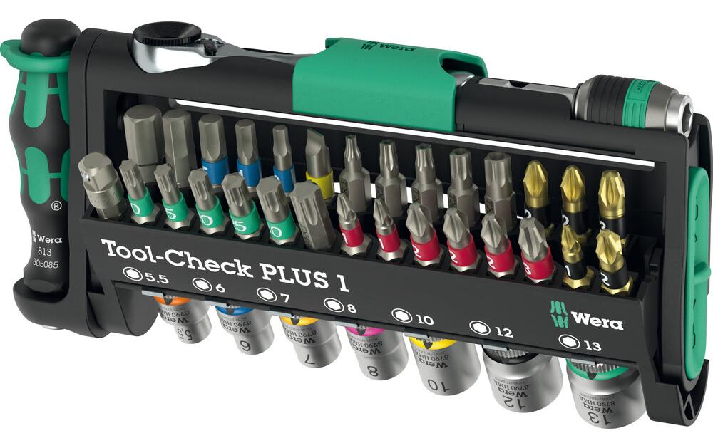 Wera Gemischtes Werkzeug-Set, 39-teilig, Werkstatt, mit Ratsche, Tool-Check PLUS 1