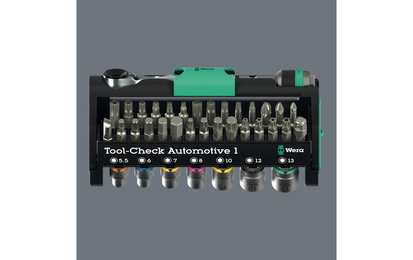 Wera Schraubendreher-Bit-Set Tool-Check Automotive 1 – 38 Bits – 2025
