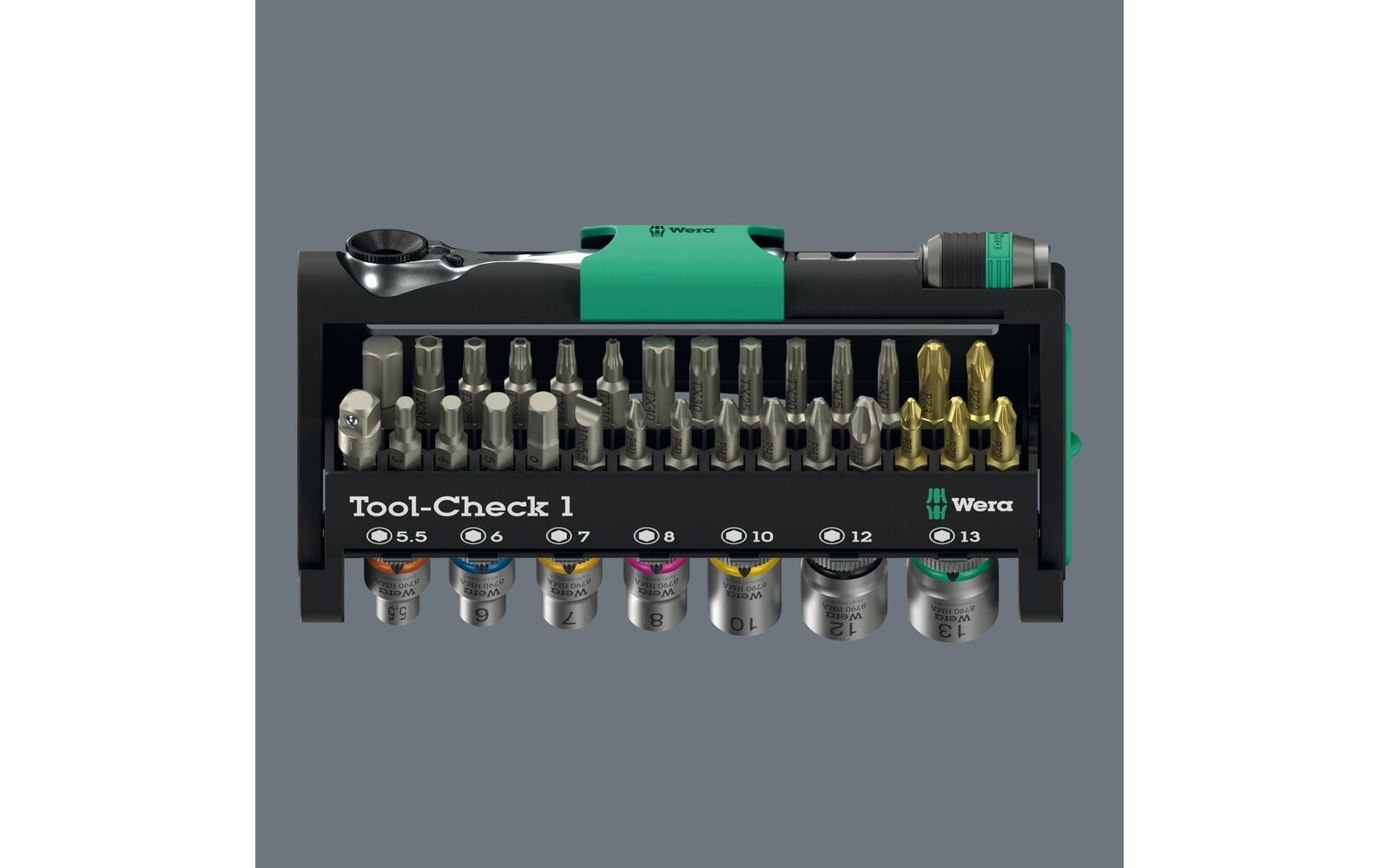 Wera Schrauberbit-Set, 38-teilig, mit Ratsche – Tool-Check 1