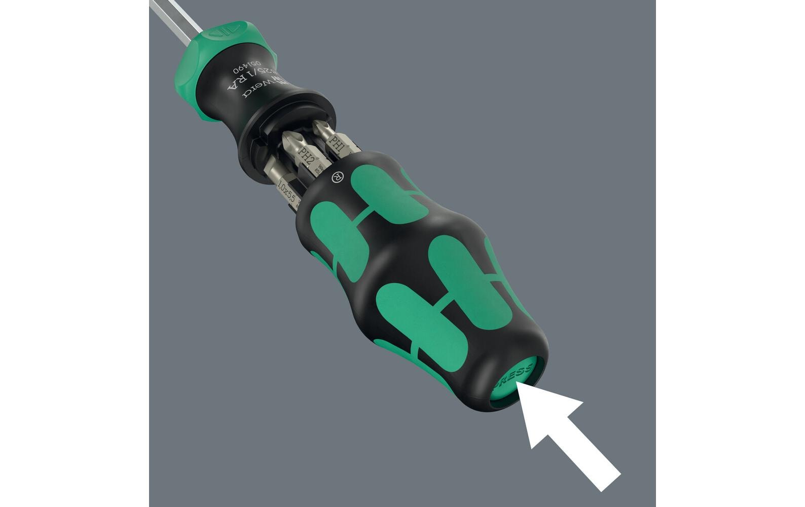 Wera Kraftform Kompakt – Multi-Bit-Schraubenzieher-Set 1/4", magnetisch – 05051518001
