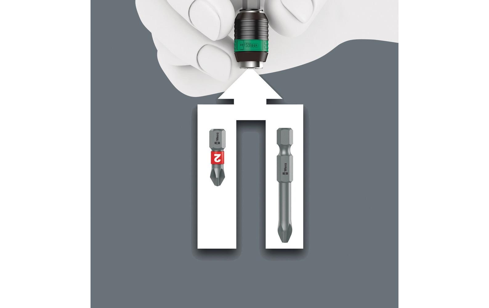 Wera Kraftform Kompakt 60 – Multi-Bit-Schraubenzieher-Set, 17-teilig, magnetisch, Tragetasche, 5051530001