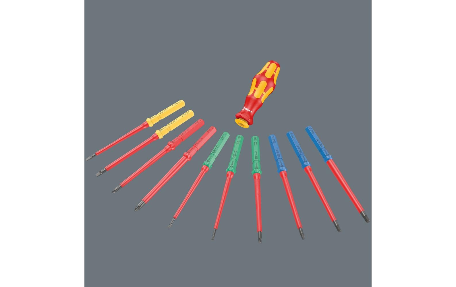 Wera Kraftform Kompakt – Multi-Bit-Schraubenzieher-Set PH/PZ/SL/TX/HEX, 26-teilig, VDE, Etui – 05006617001