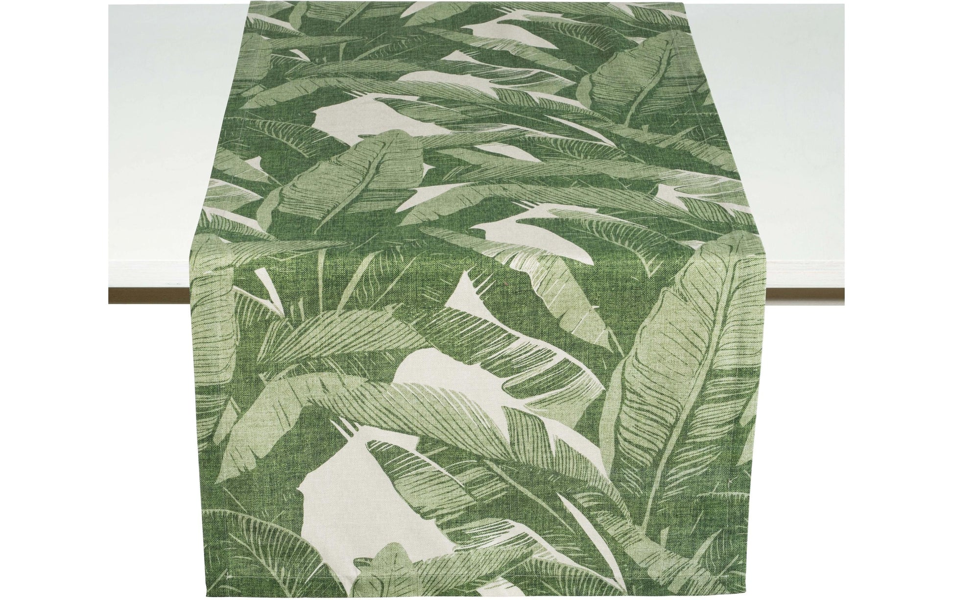Pichler Tischläufer – Baumwolle, Blattmuster, 50 cm × 1,5 m