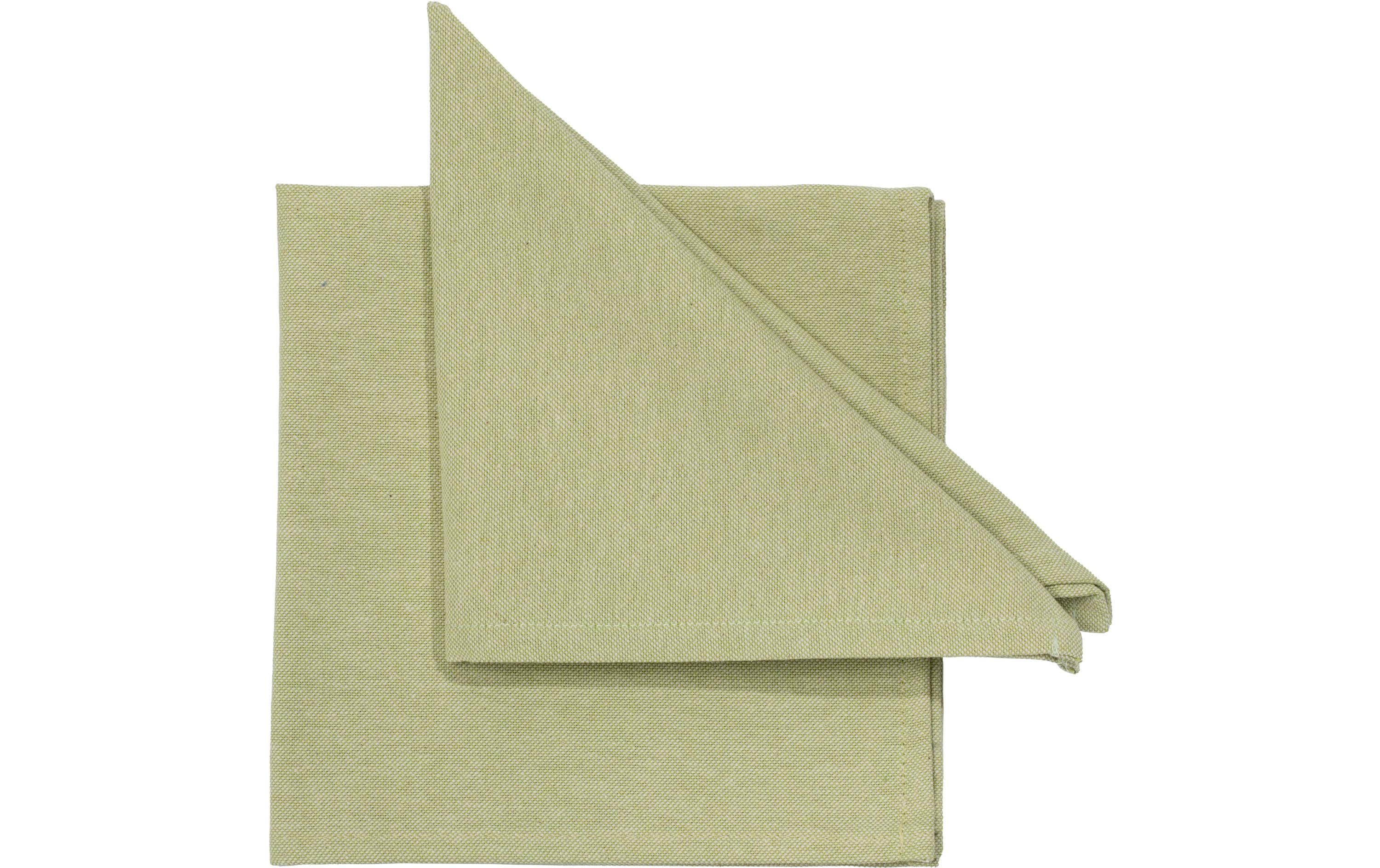 Pichler Stoffserviette Faro Limette Grün – 40 × 40 cm, Baumwolle – 6er-Set