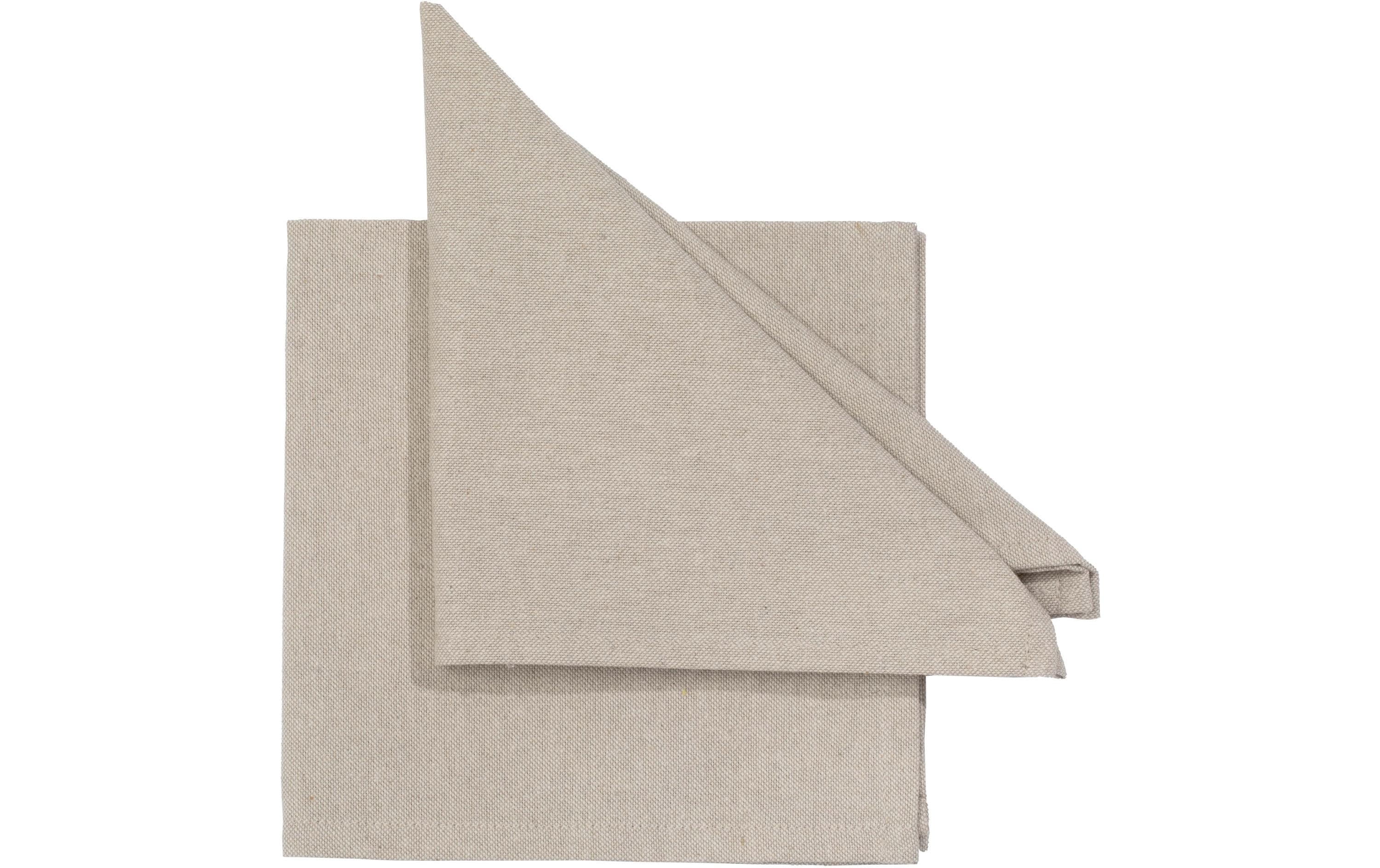 PICHLER Stoffserviette Faro Beige – 40 × 40 cm, Polyester – 6 Stück
