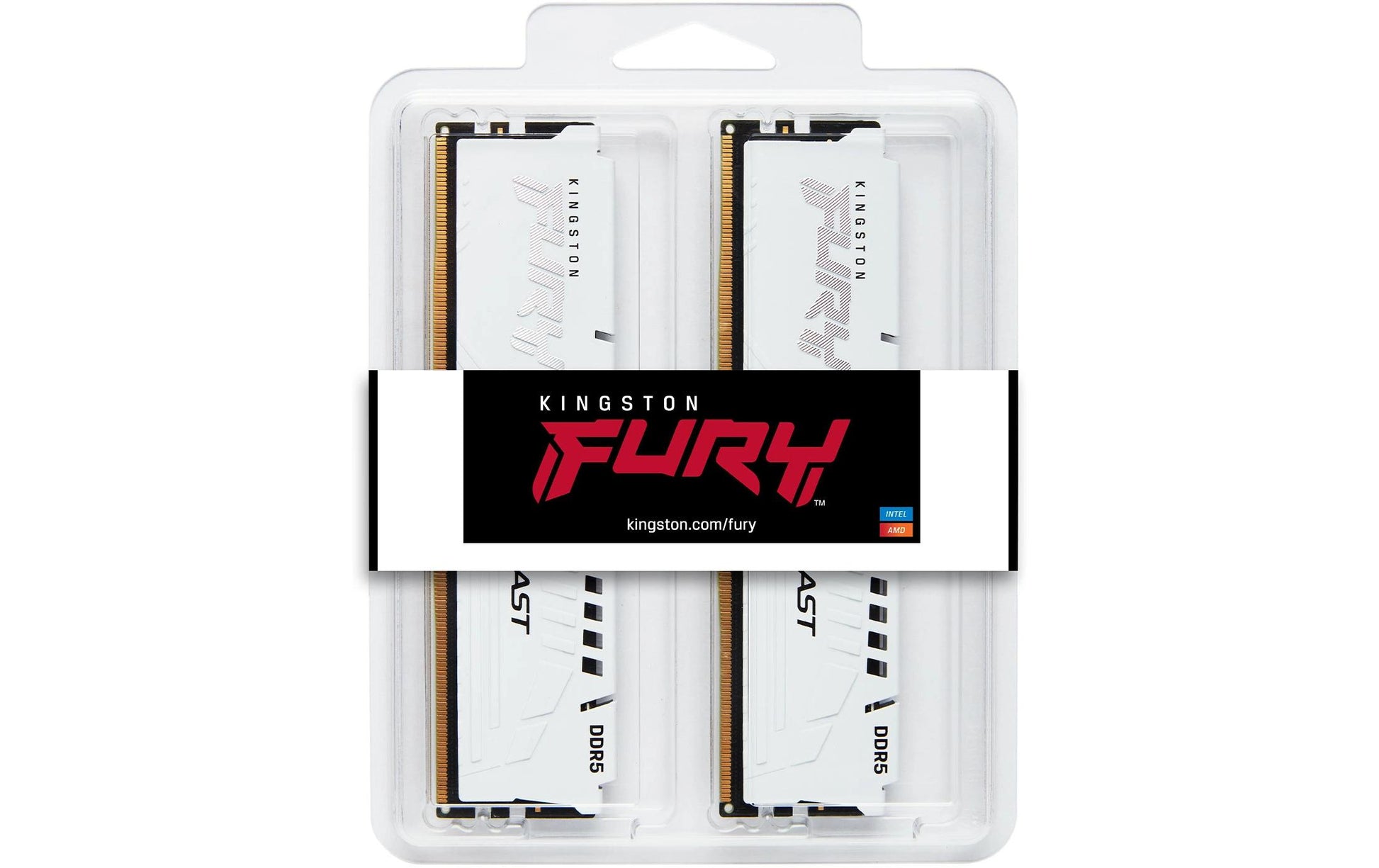 Kingston Technology Kingston Fury Beast – DDR5 Arbeitsspeicher – 32 GB (2×16 GB), 6000 MT/s, CL30, EXPO, 1,35 V, Weiss