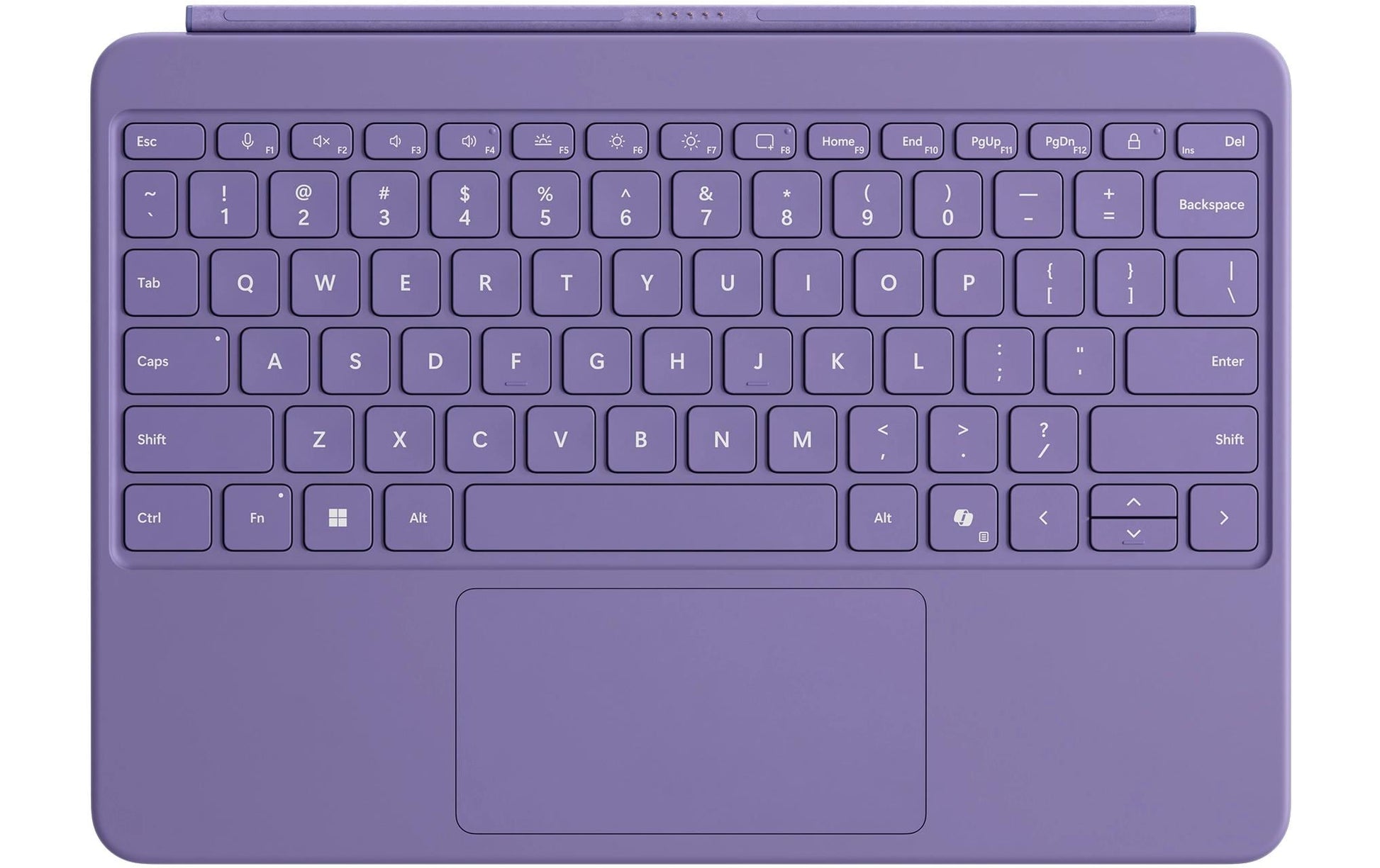 Microsoft Tastatur – für Surface Pro 12 (12"), beleuchtet, Touchpad, Alcantara, violett