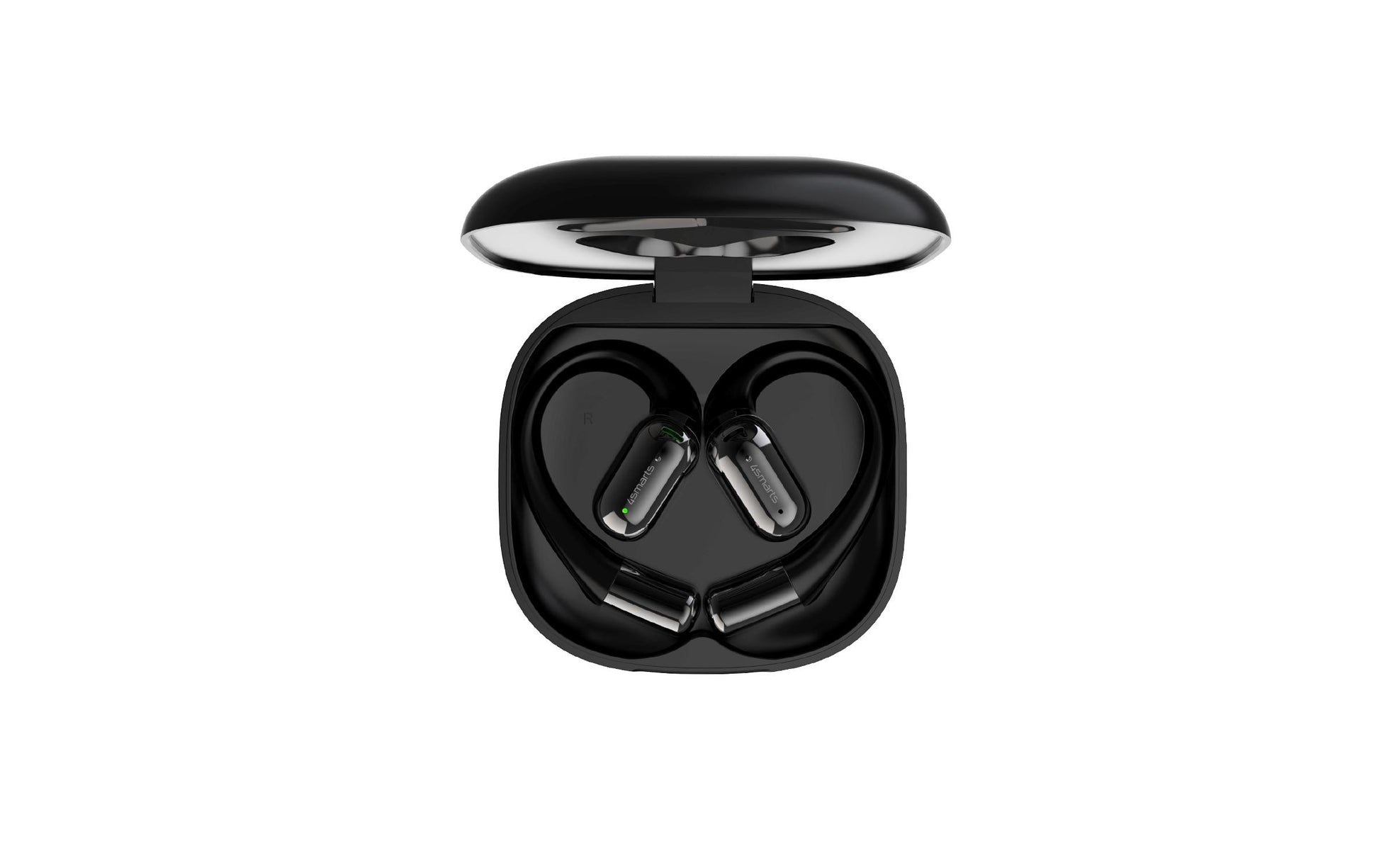 4smarts SkyBuds AI Screen – Open-Ear Headset – Bluetooth, mit Mikrofon, Digitales Display – Schwarz – bis 28 h