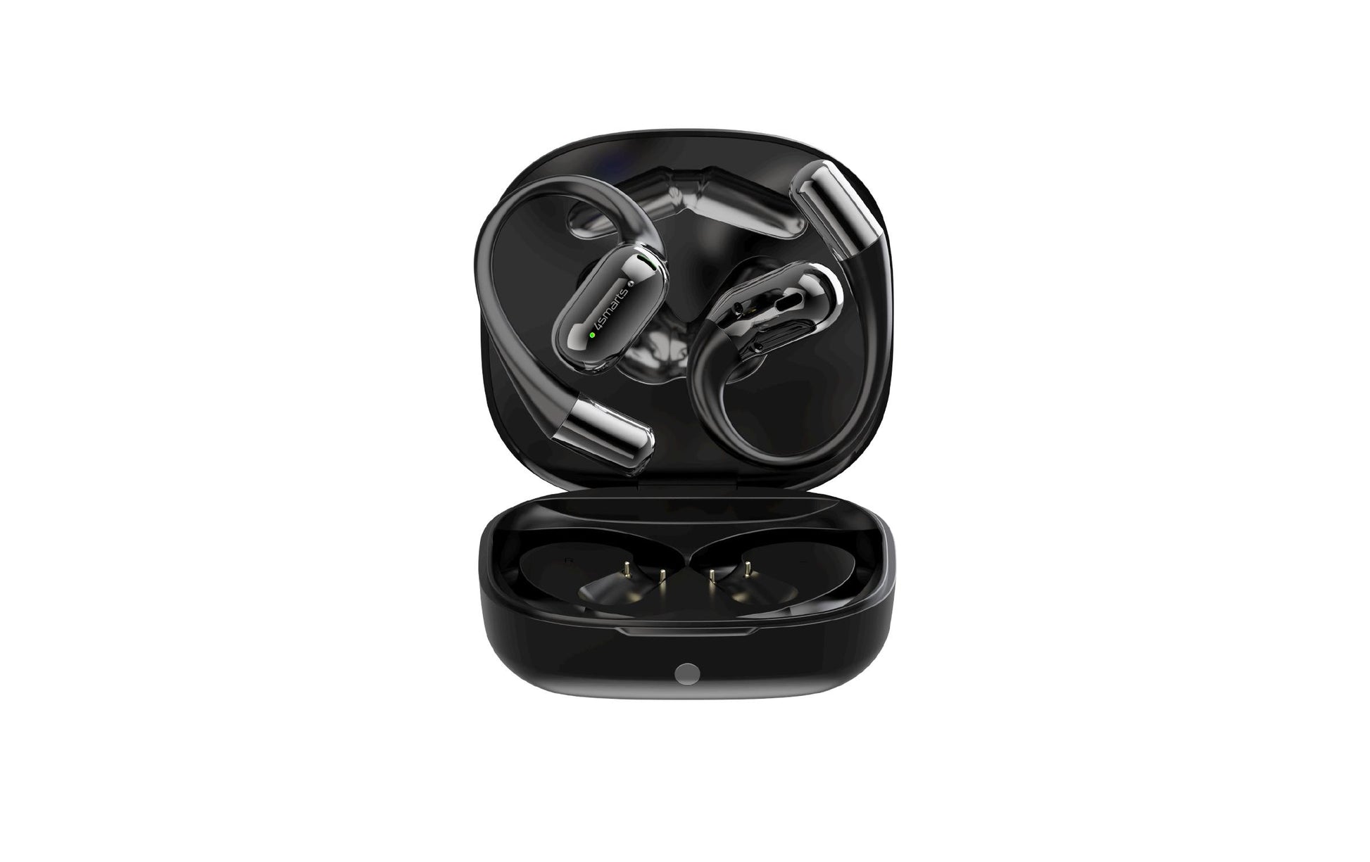 4smarts SkyBuds AI Screen – Open-Ear Headset – Bluetooth, mit Mikrofon, Digitales Display – Schwarz – bis 28 h