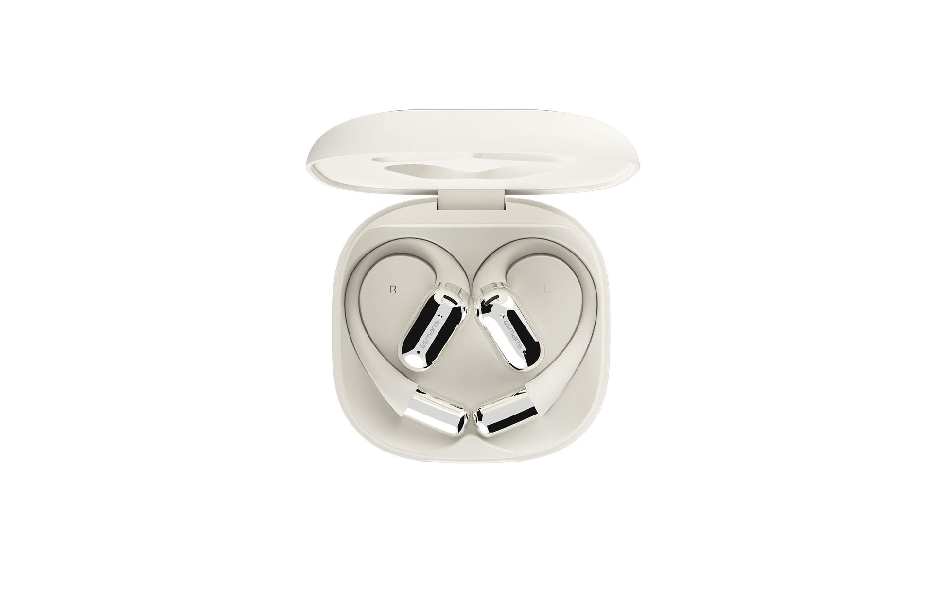4smarts SkyBuds AI Screen – Ohrbügel-Kopfhörer – Bluetooth, mit Ladebox – Beige – bis 28 h