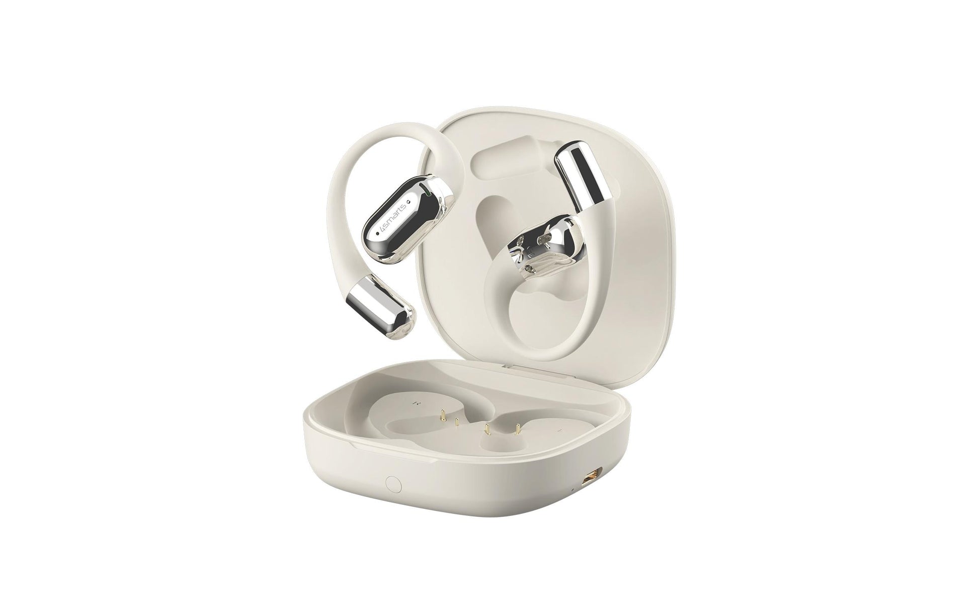 4smarts SkyBuds AI Screen – Ohrbügel-Kopfhörer – Bluetooth, mit Ladebox – Beige – bis 28 h