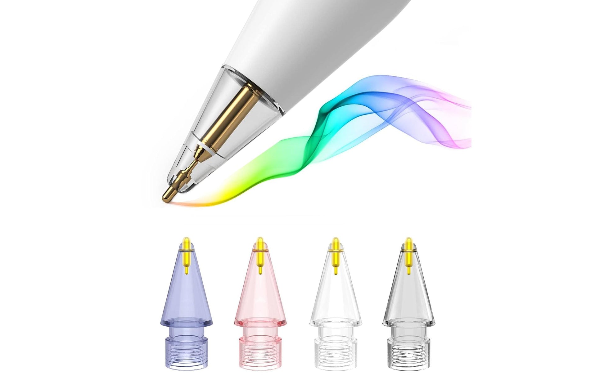 4smarts Lucid Eingabestift für Apple Pencil (1. Gen., 2. Gen., USB-C, Pro) – 4er Pack, Blau
