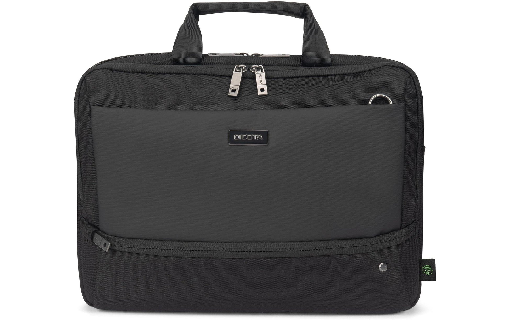 DICOTA Slim Casei FIVE Notebook-Tasche bis 14" – Trolley-Band, verschliessbar – Schwarz