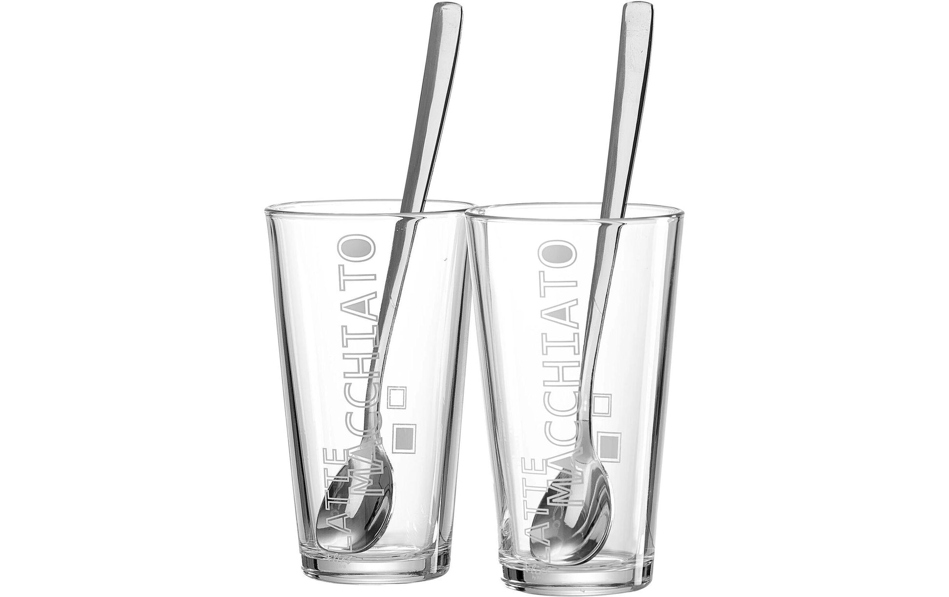 Ritzenhoff & Breker Latte Macchiato Becher Lena – 4-teiliges Set, 350 ml, Glas, spülmaschinenfest