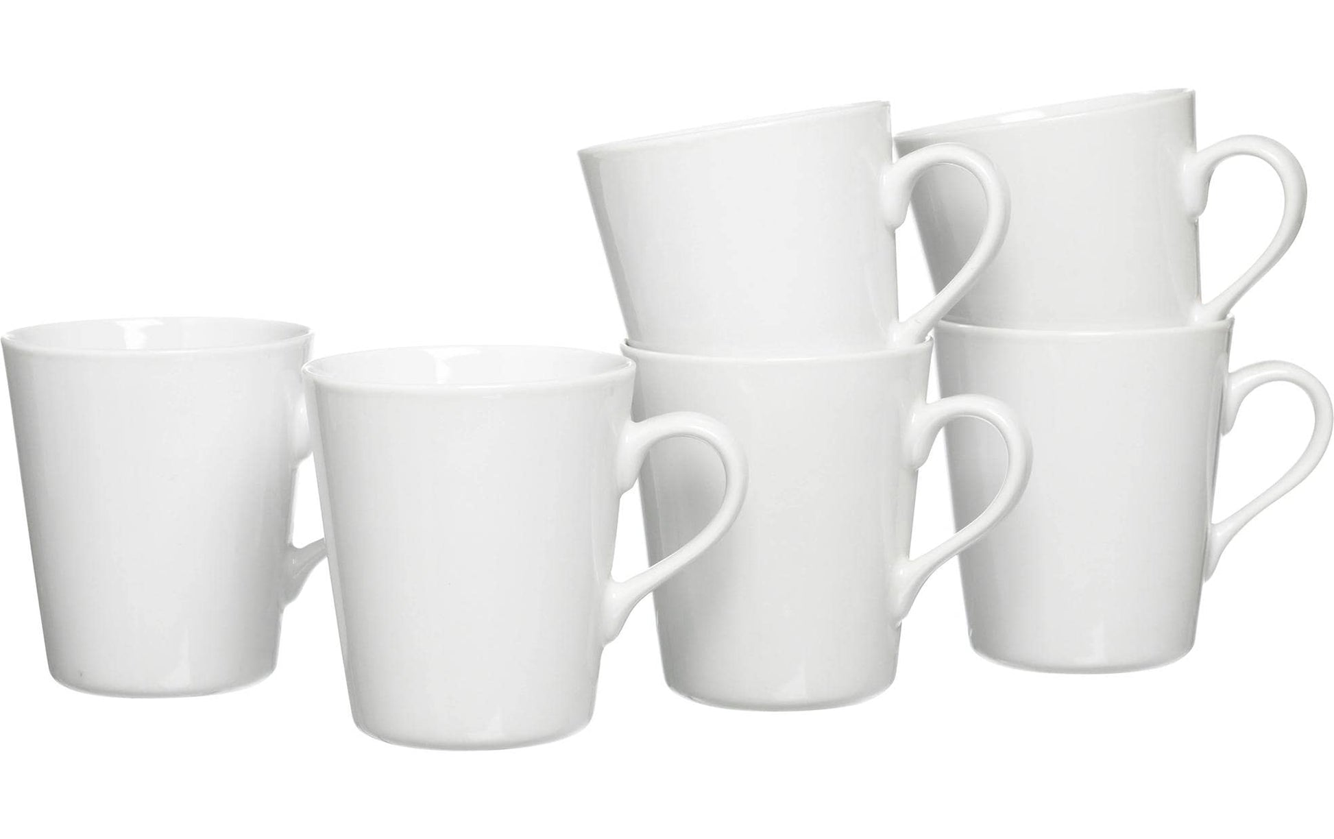 Ritzenhoff & Breker Kaffeetasse – 6er Set, 300 ml, 9,0 × 9,0 × 10,0 cm, Porzellan, Weiss, spülmaschinenfest
