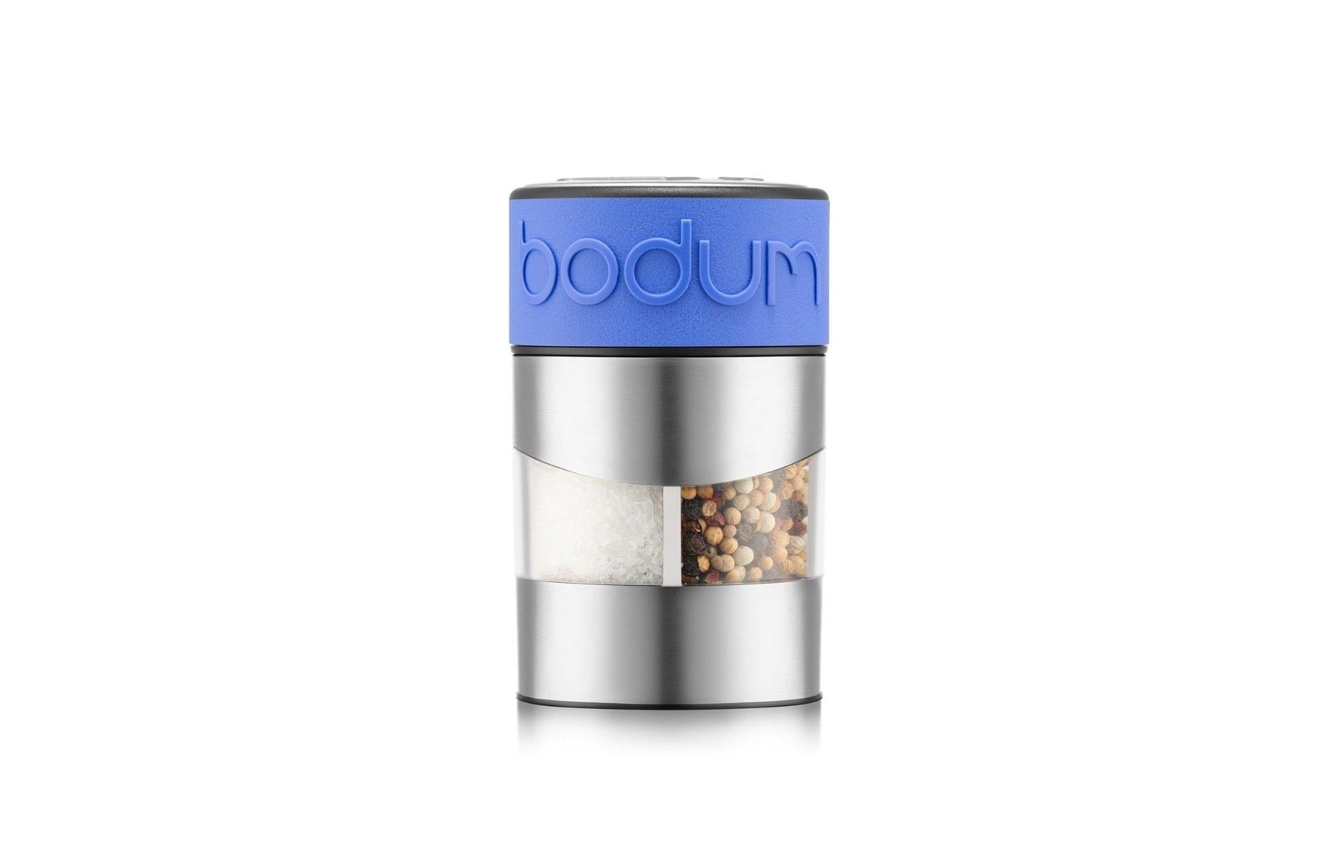 Bodum Salz- und Pfeffermühle 11 cm, Kunststoff, einstellbares Keramikmahlwerk, Blau