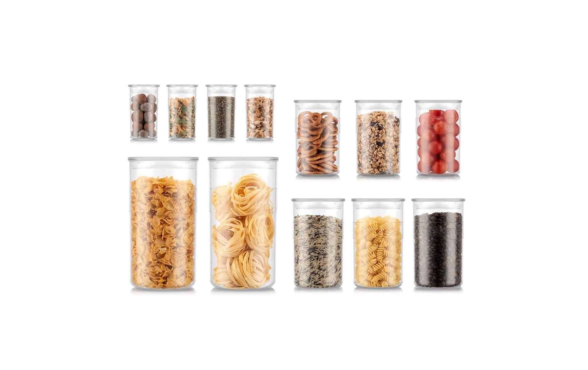 Bodum Vorratsdose – 2 l – eckig – 12,5 × 22,5 × 12,5 cm – Kunststoff – transparent