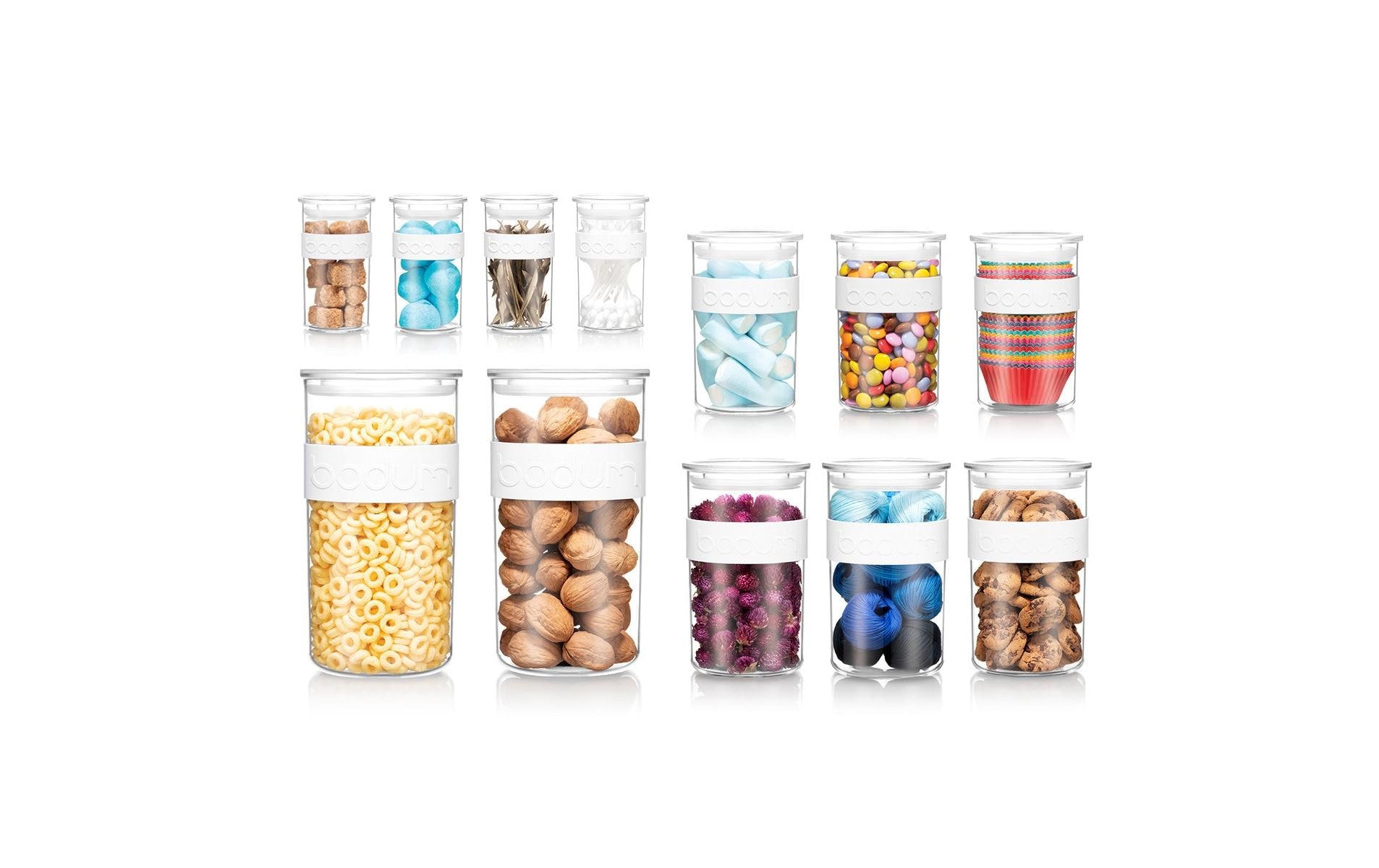 Bodum Presso Vorratsdose – 2 l – eckig – 12,5 × 22,5 × 12,5 cm – Kunststoff – weiss