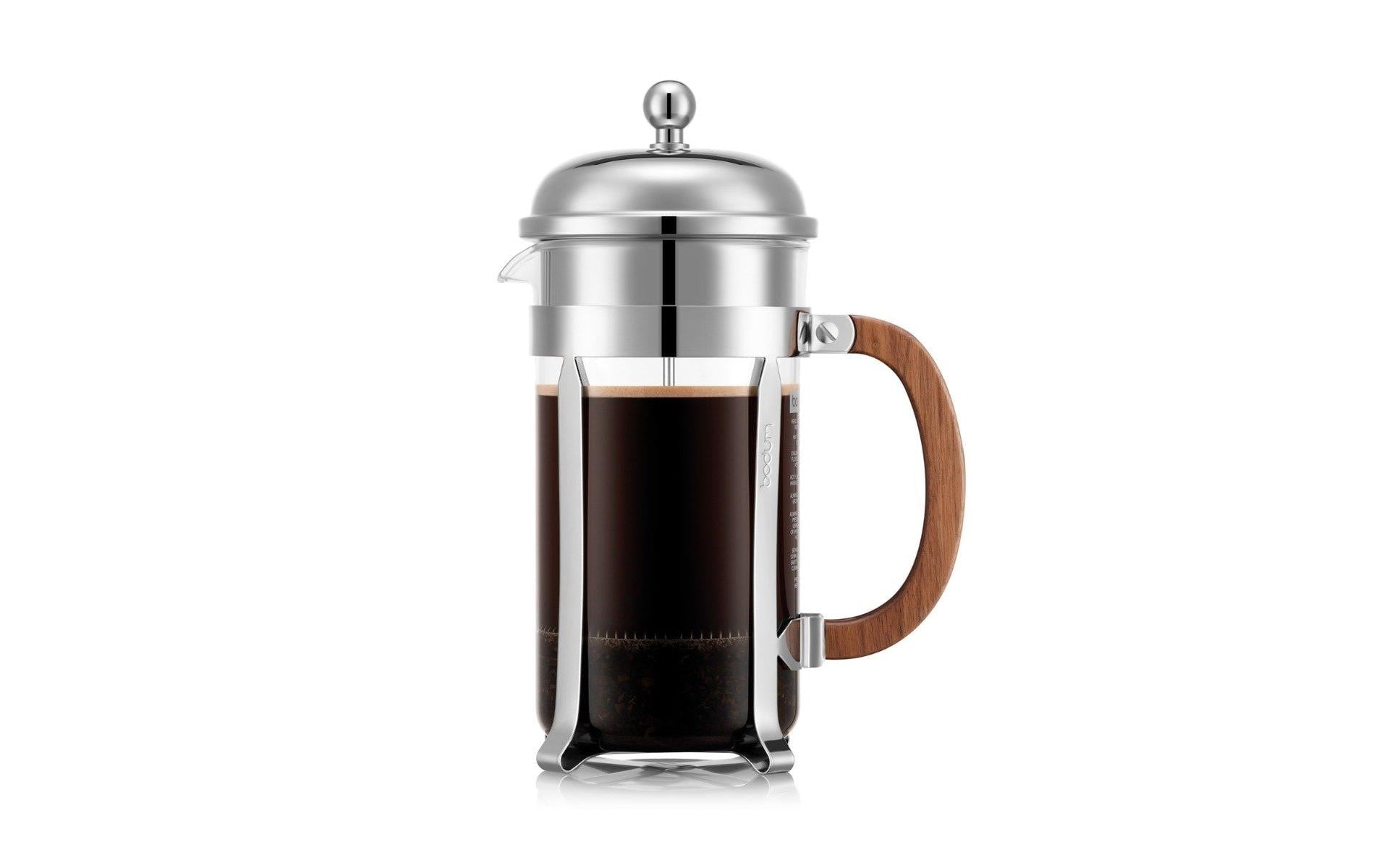 Bodum Chambord French Press Kaffeebereiter – 1 l, 8 Tassen, Silber