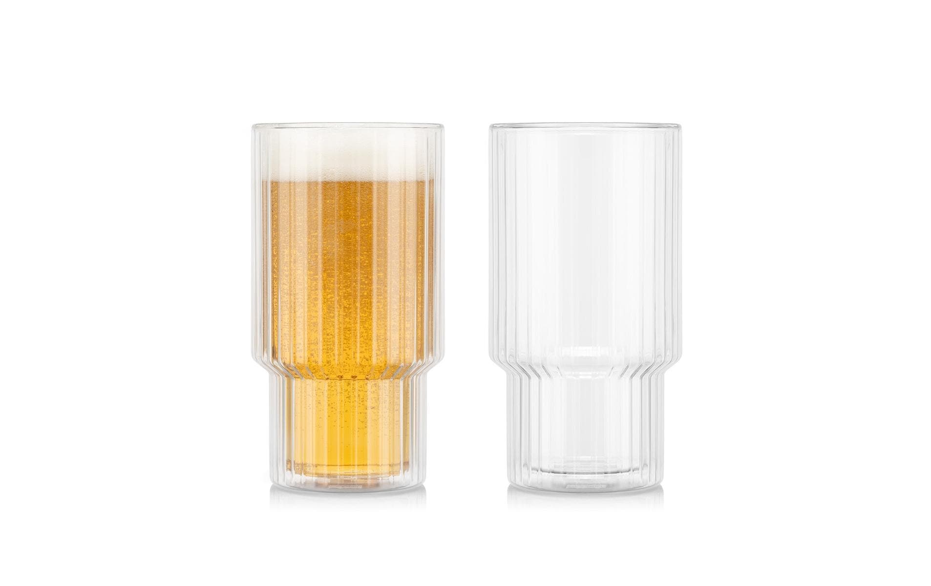 Bodum Navalia Doppelwandglas – 0,50 l, Borosilikatglas, transparent, doppelwandig, 2 Stück