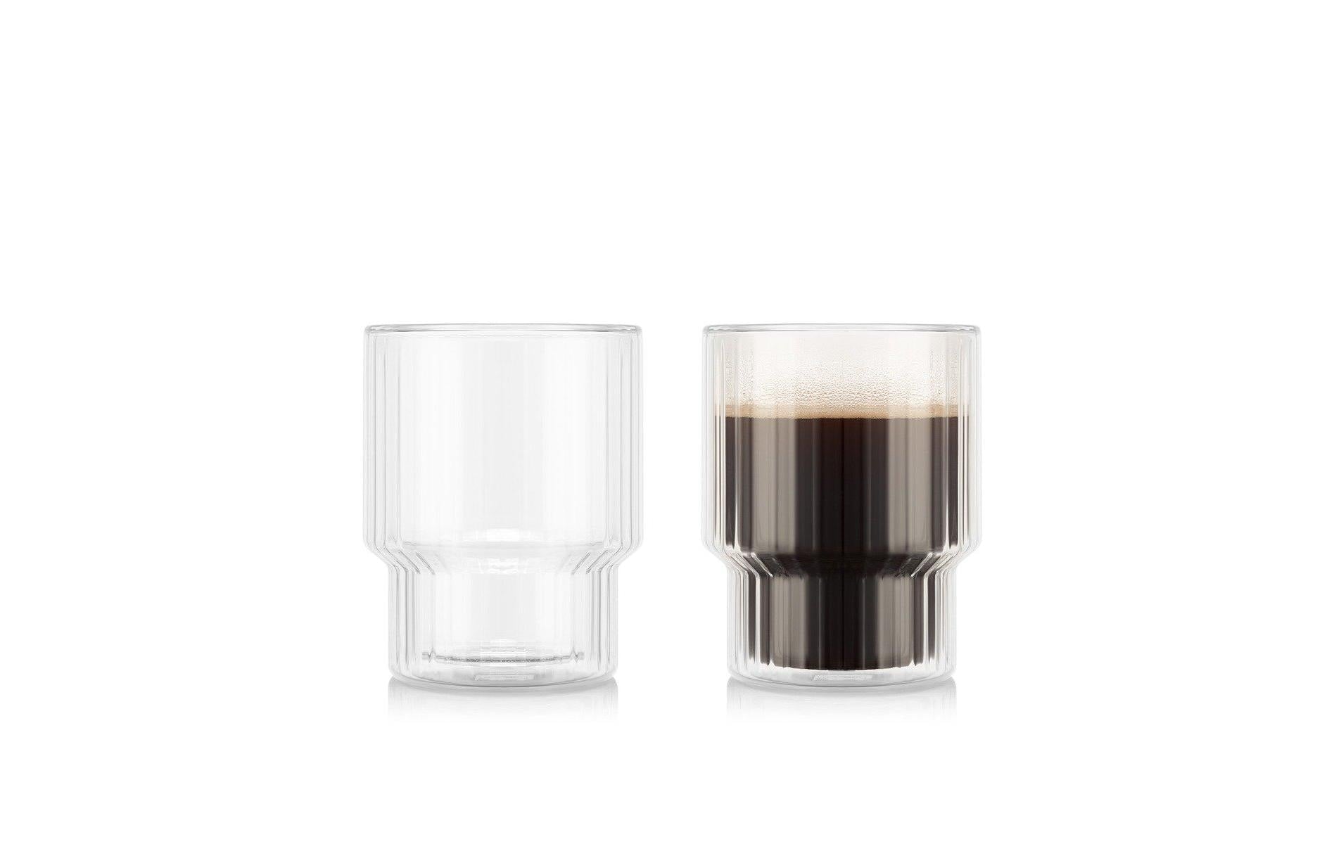 Bodum Doppelwandgläser – 2er Set, 350 ml, Ø 8,6 cm, Borosilikatglas, Transparent, doppelwandig, stapelbar