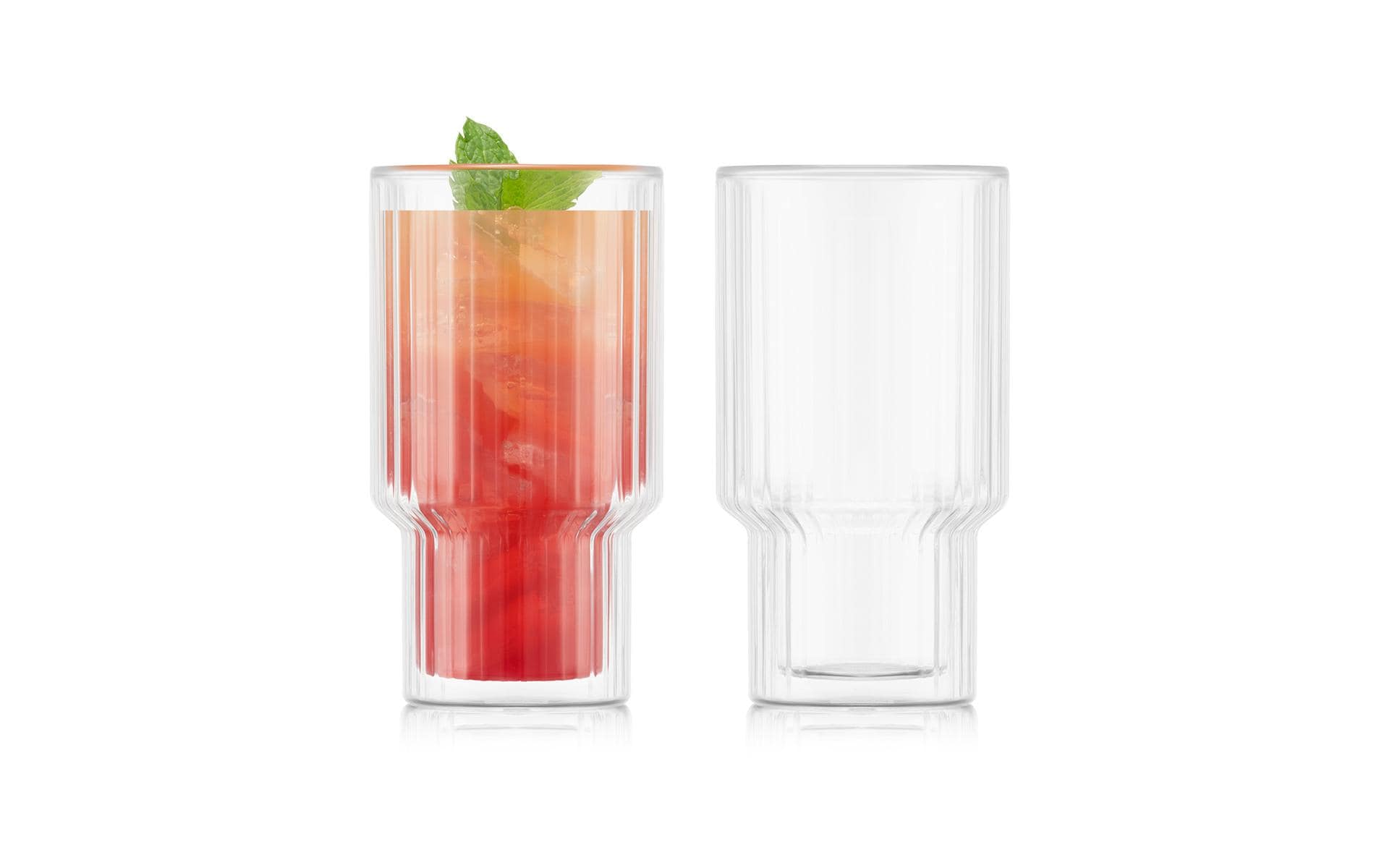 Bodum NAVALIA Trinkglas – 0,25 l, Borosilikatglas, transparent, doppelwandig, 2 Stück
