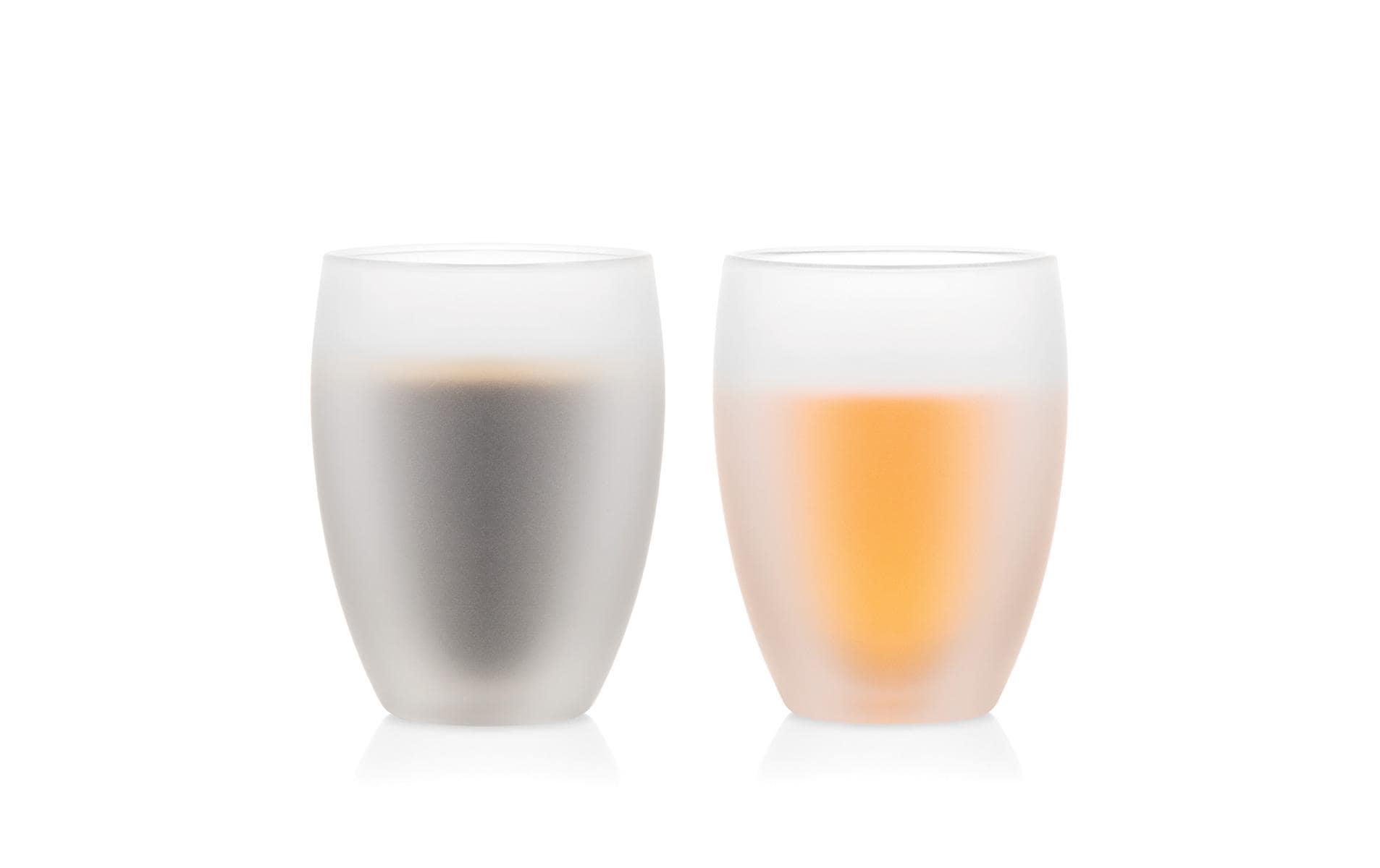 Bodum Pavina Doppelwandgläser – Borosilikatglas / silikonüberzogen / 350 ml, 2 Stück