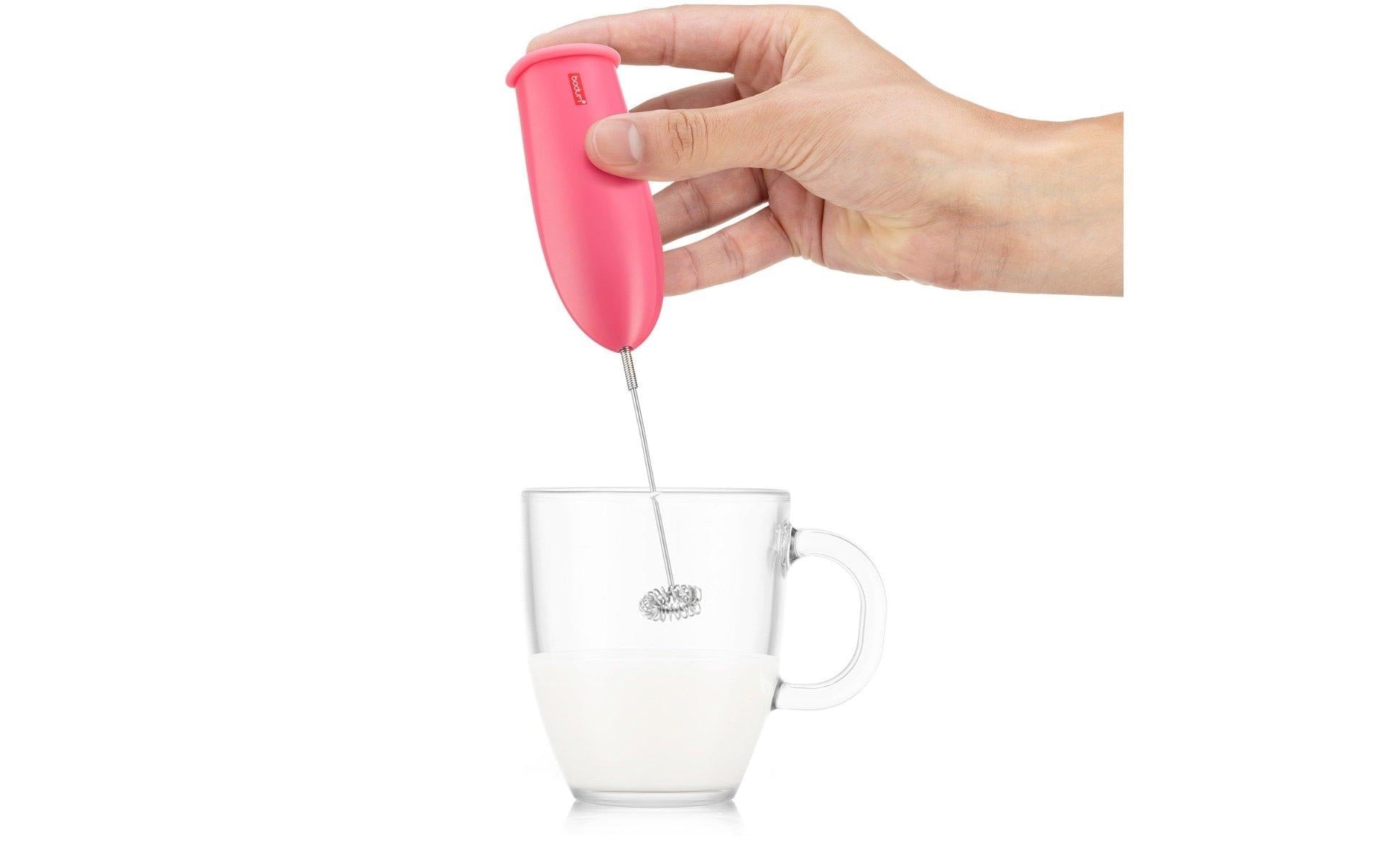 Bodum Milchschäumer-Stab 3040-539 – 2×AA – pink
