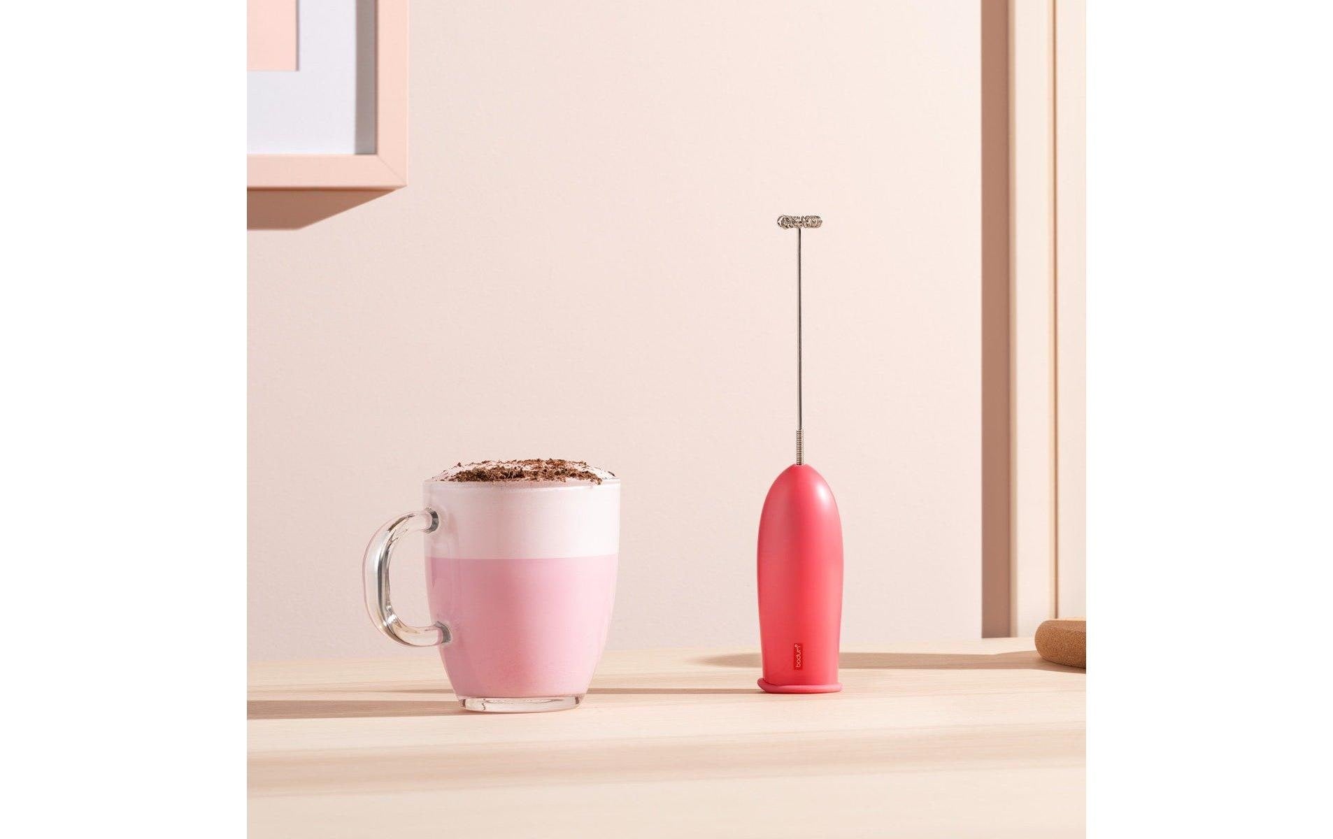 Bodum Milchschäumer-Stab 3040-539 – 2×AA – pink