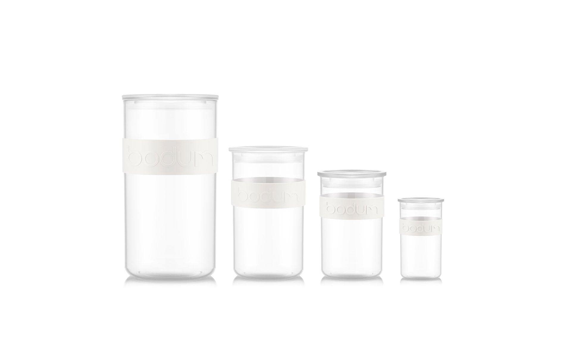 Bodum Presso Vorratsdose – 2 l – eckig – 12,5 × 22,5 × 12,5 cm – Kunststoff – weiss