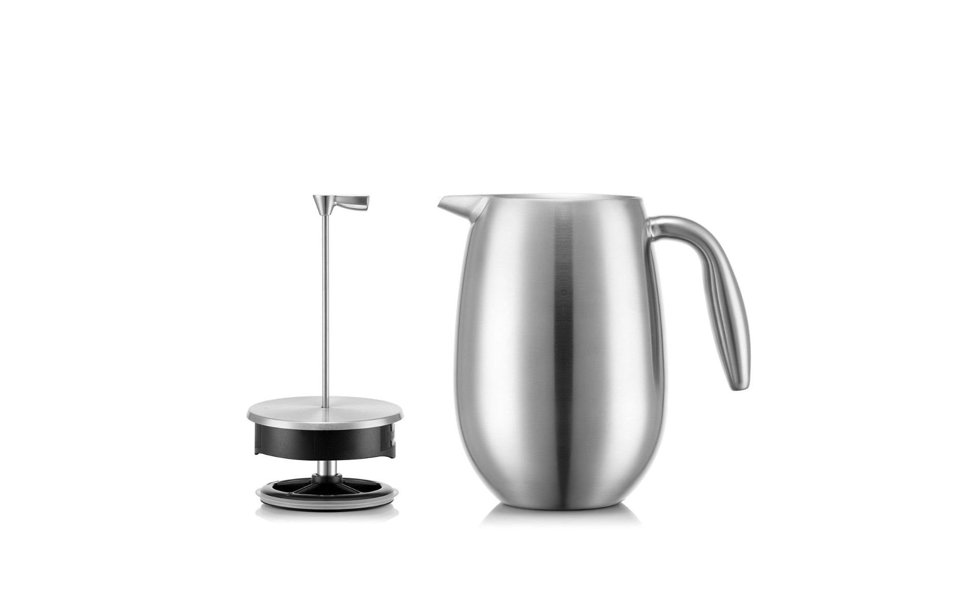 Bodum Columbia French Press Kaffeebereiter – 1 l, 8 Tassen, Silber