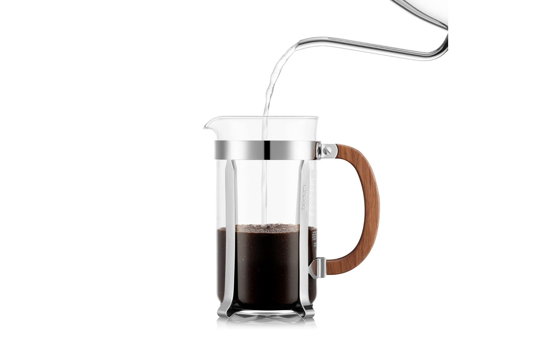 Bodum Chambord French Press Kaffeebereiter – 1 l, 8 Tassen, Silber