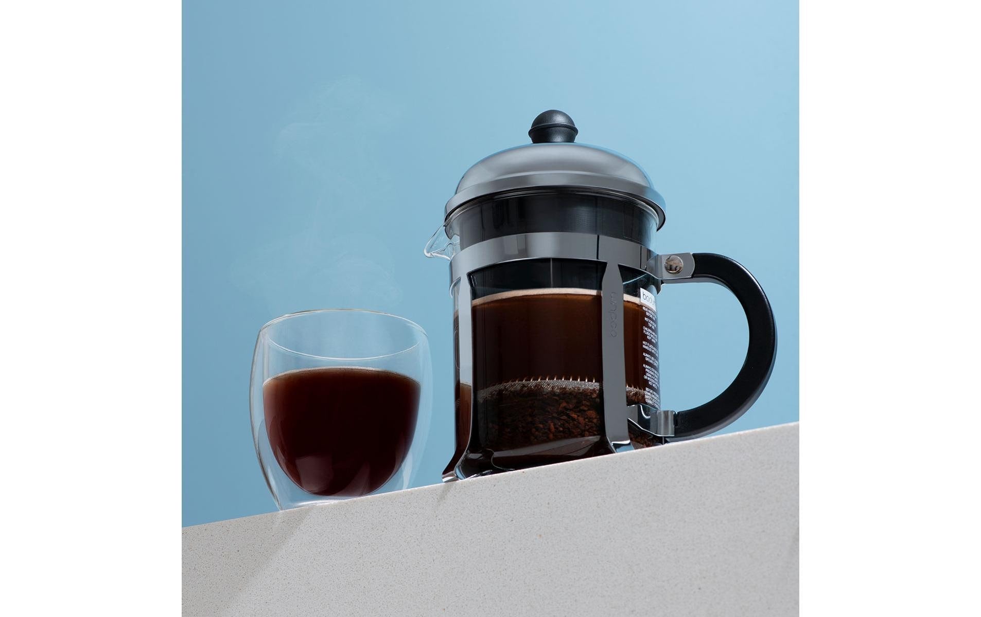 Bodum Chambord French Press / Kaffeebereiter – 0,5 l, 4 Tassen, Borosilikatglas/Kunststoff