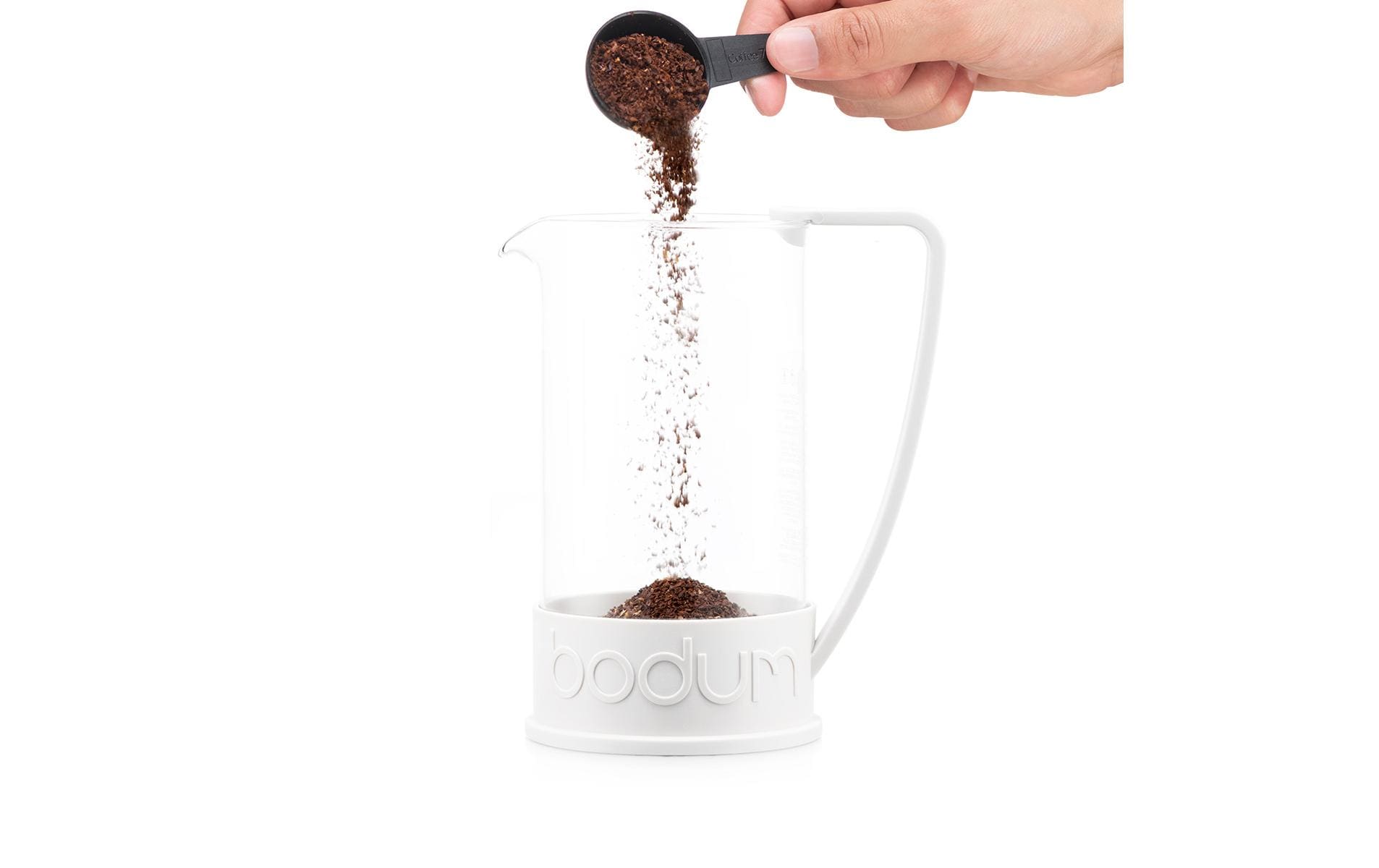 Bodum Brazil French Press Kaffeebereiter – 1 l, 8 Tassen, Weiss