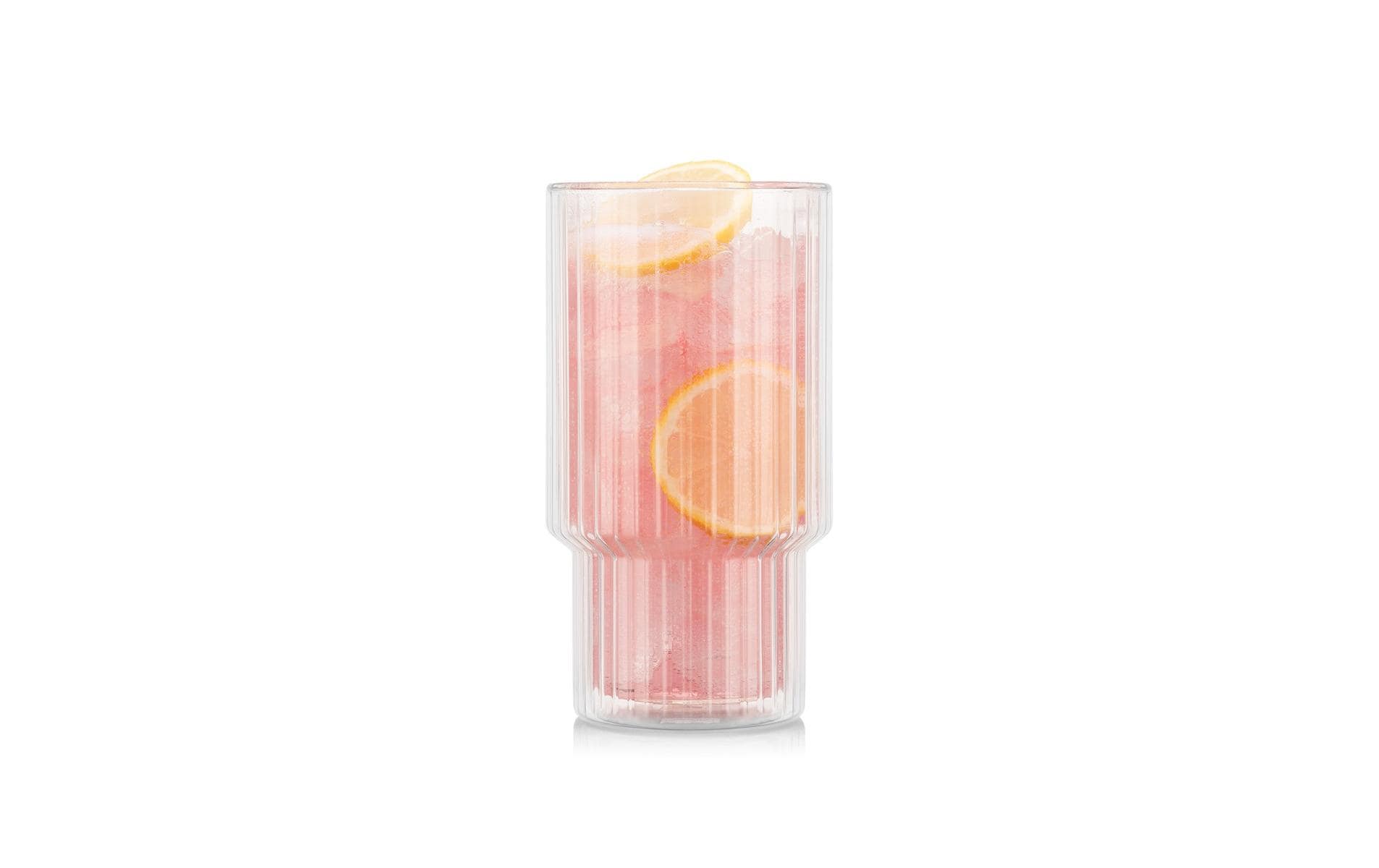 Bodum Navalia Doppelwandglas – 0,50 l, Borosilikatglas, transparent, doppelwandig, 2 Stück